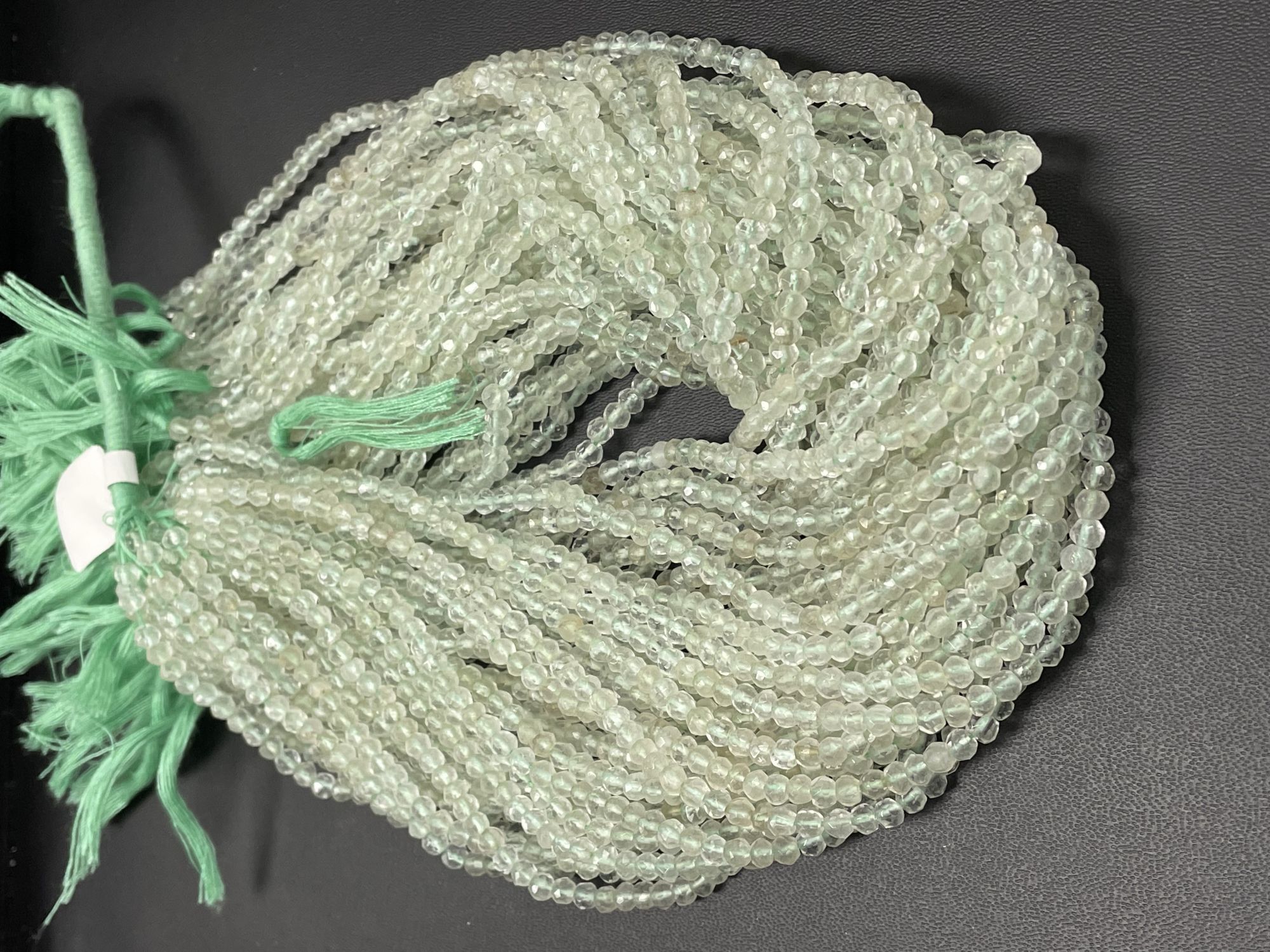 Green Amethyst Rondelle Faceted