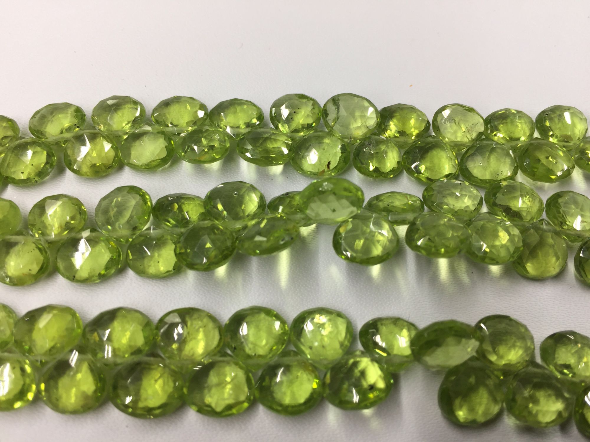 Natural Peridot Hearts Faceted