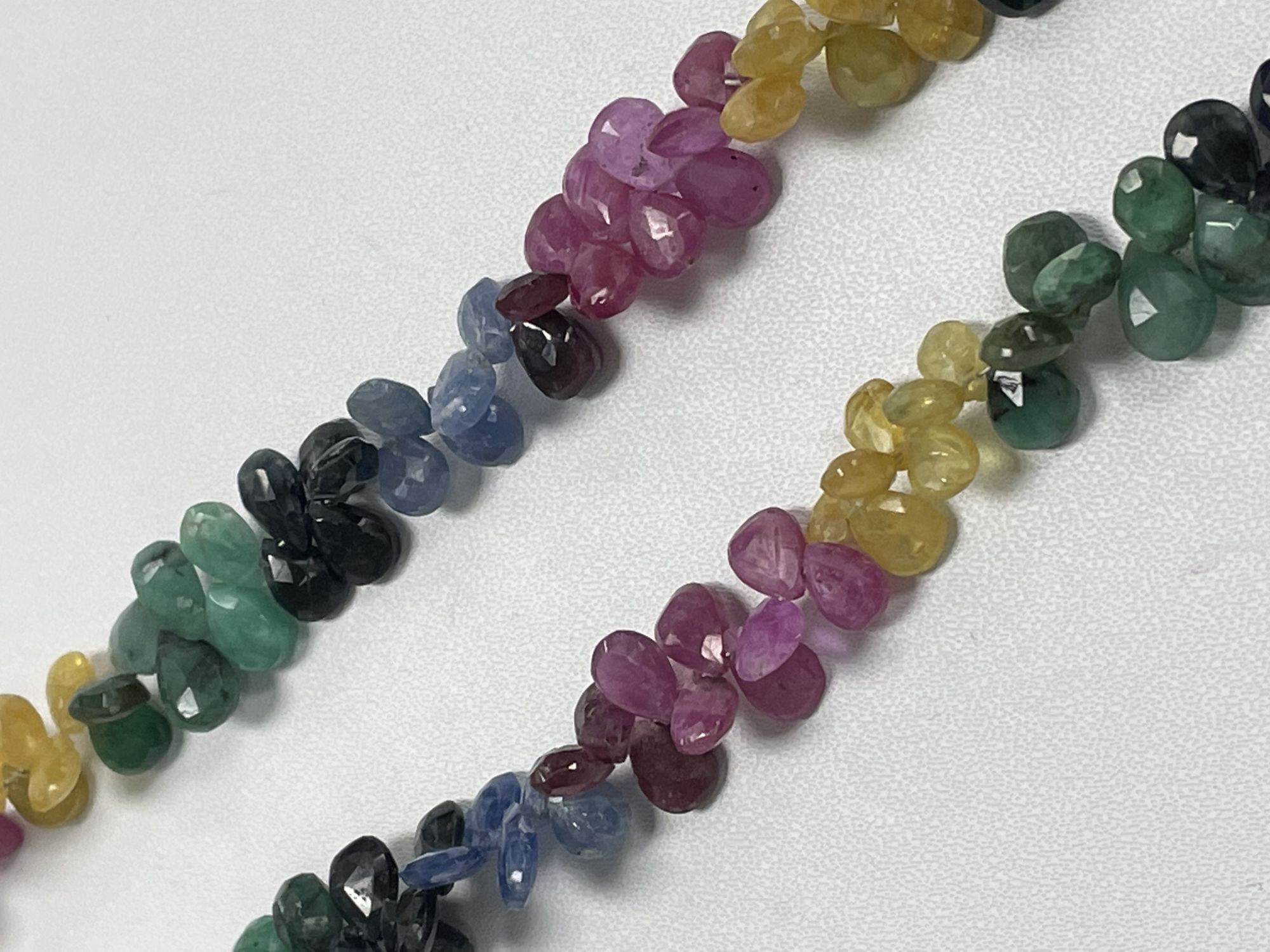 Multi Color Sapphire Pear Faceted