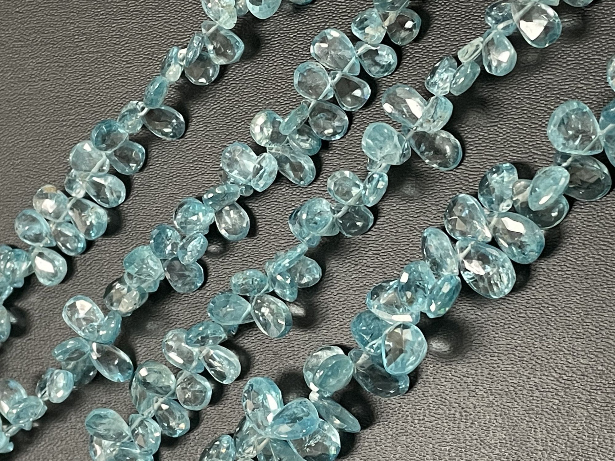Blue Zircon Pear Faceted
