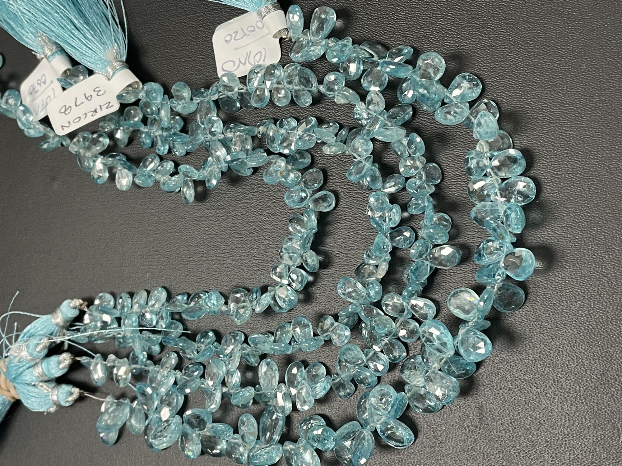 Blue Zircon Pear Faceted