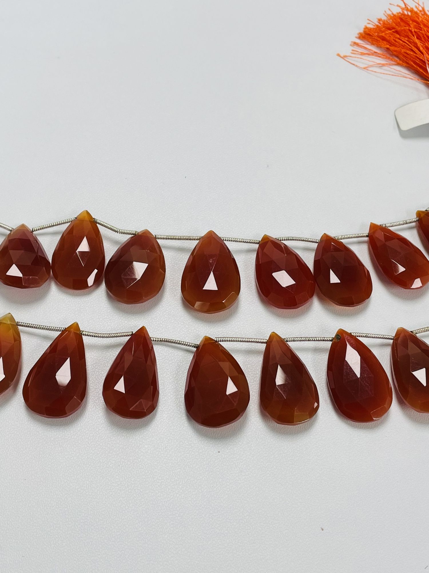 Carnelian Pear Faceted