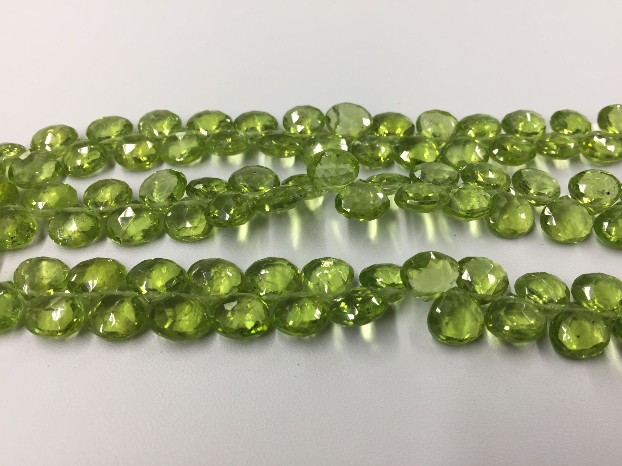 Natural Peridot Hearts Faceted