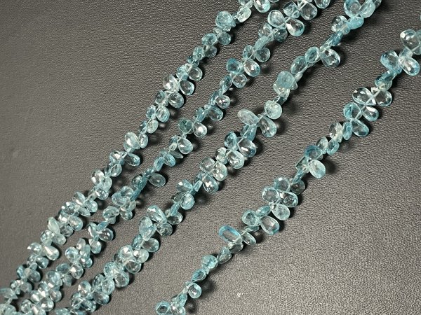 Blue Zircon Pear Faceted