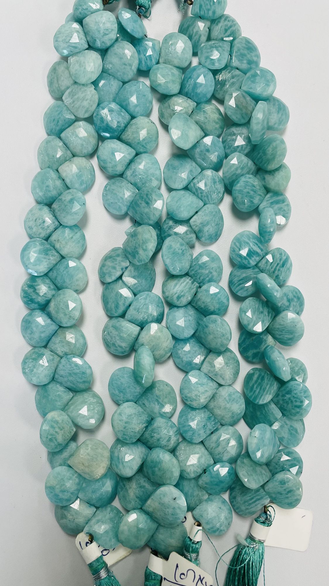 Amazonite Heart Faceted