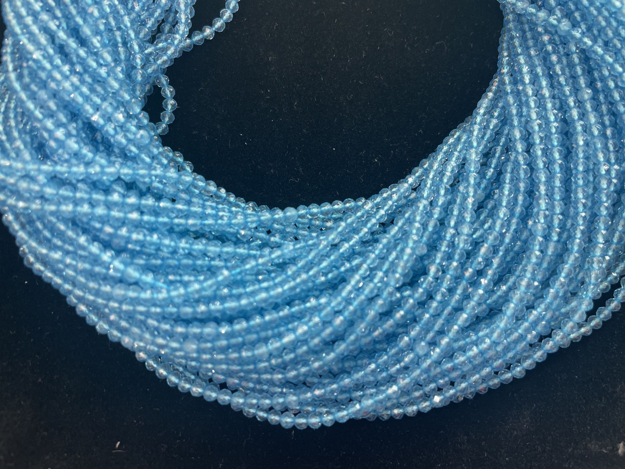 Blue Quartz Rondelle Faceted