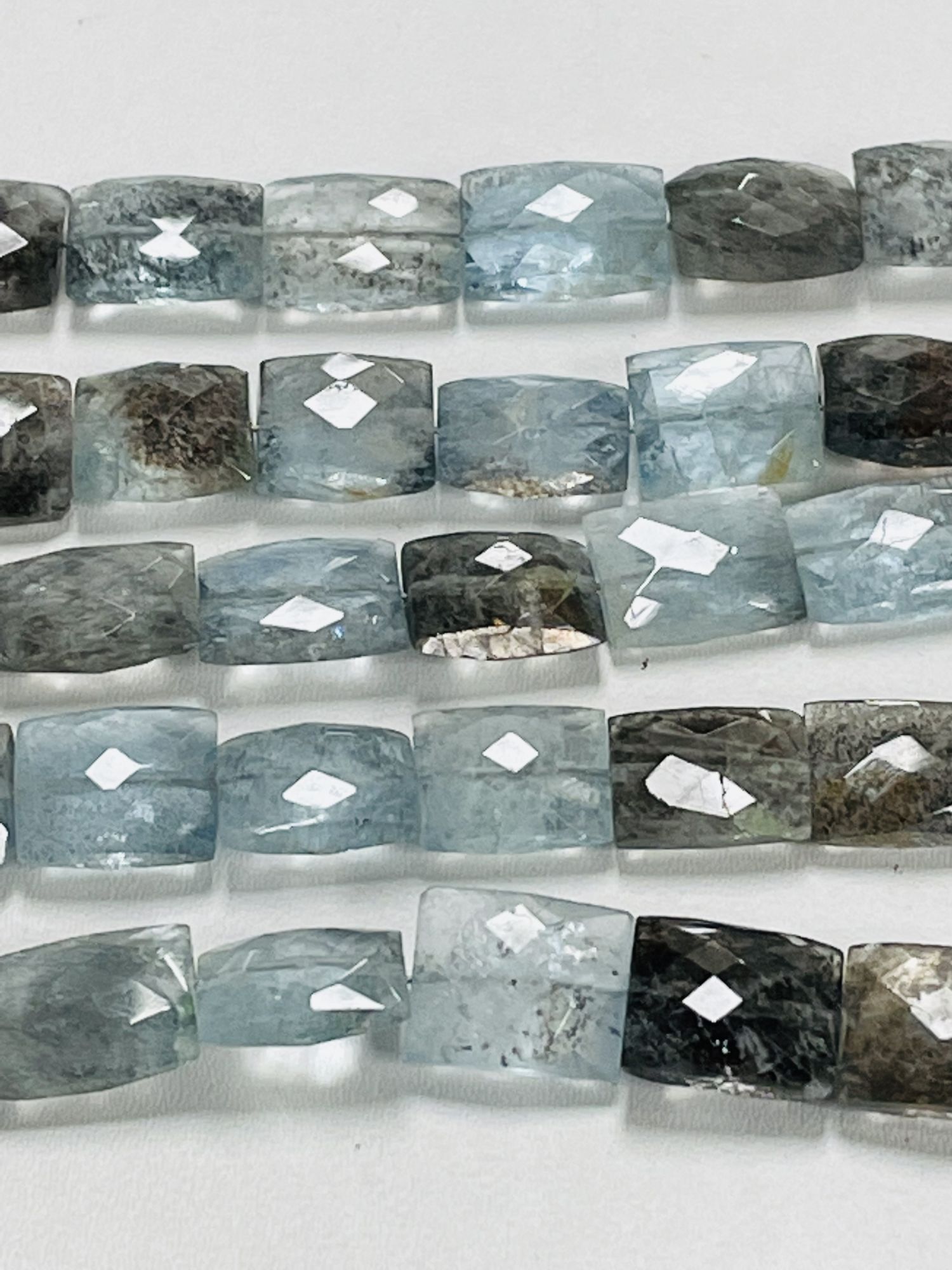 Copper Aquamarine Rectangle Faceted