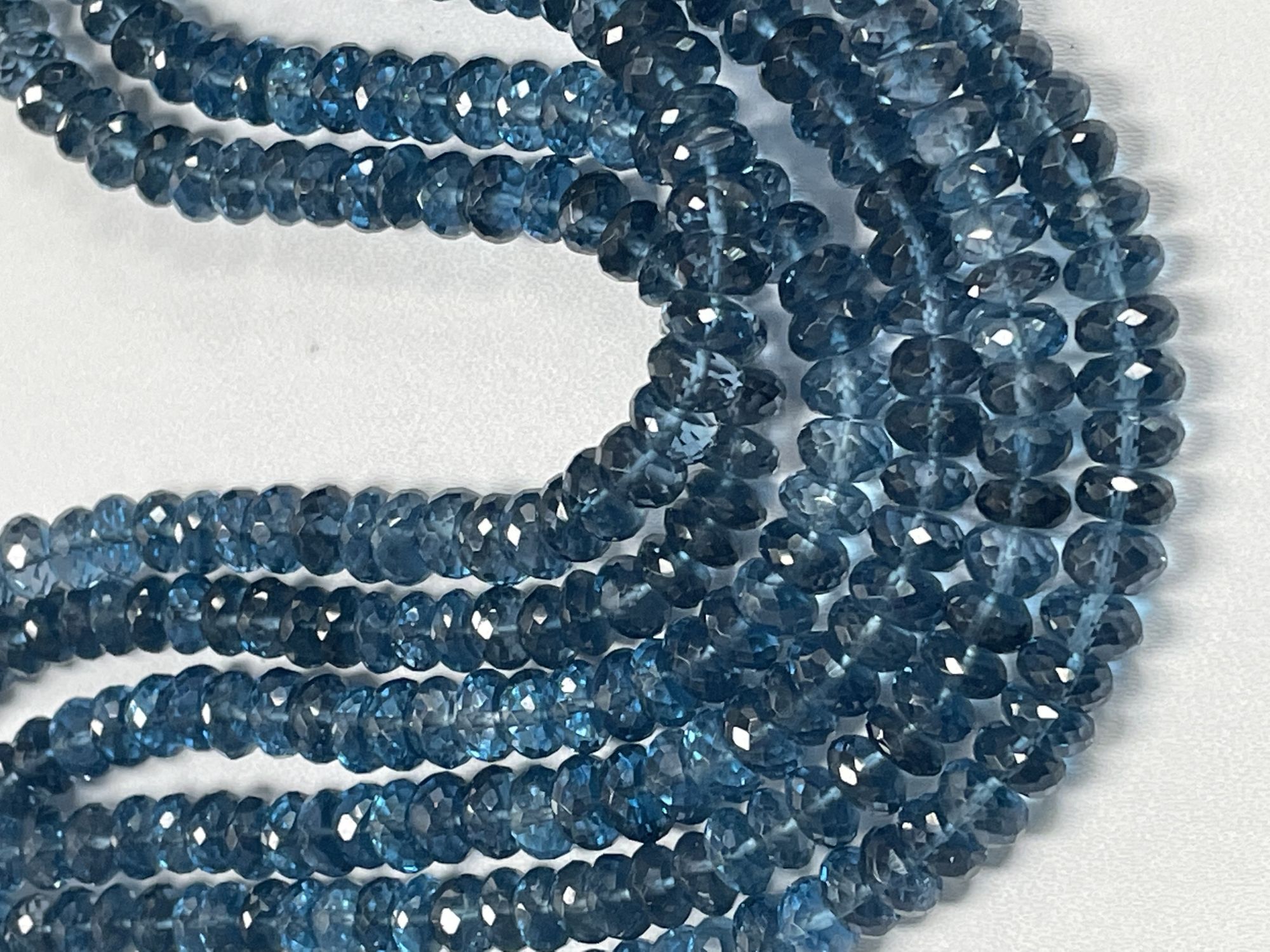 London Blue Topaz Rondelle Faceted