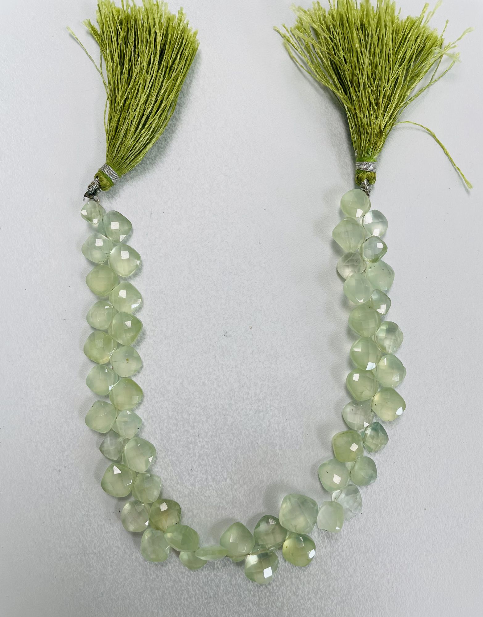 Prehnite Cushion Faceted