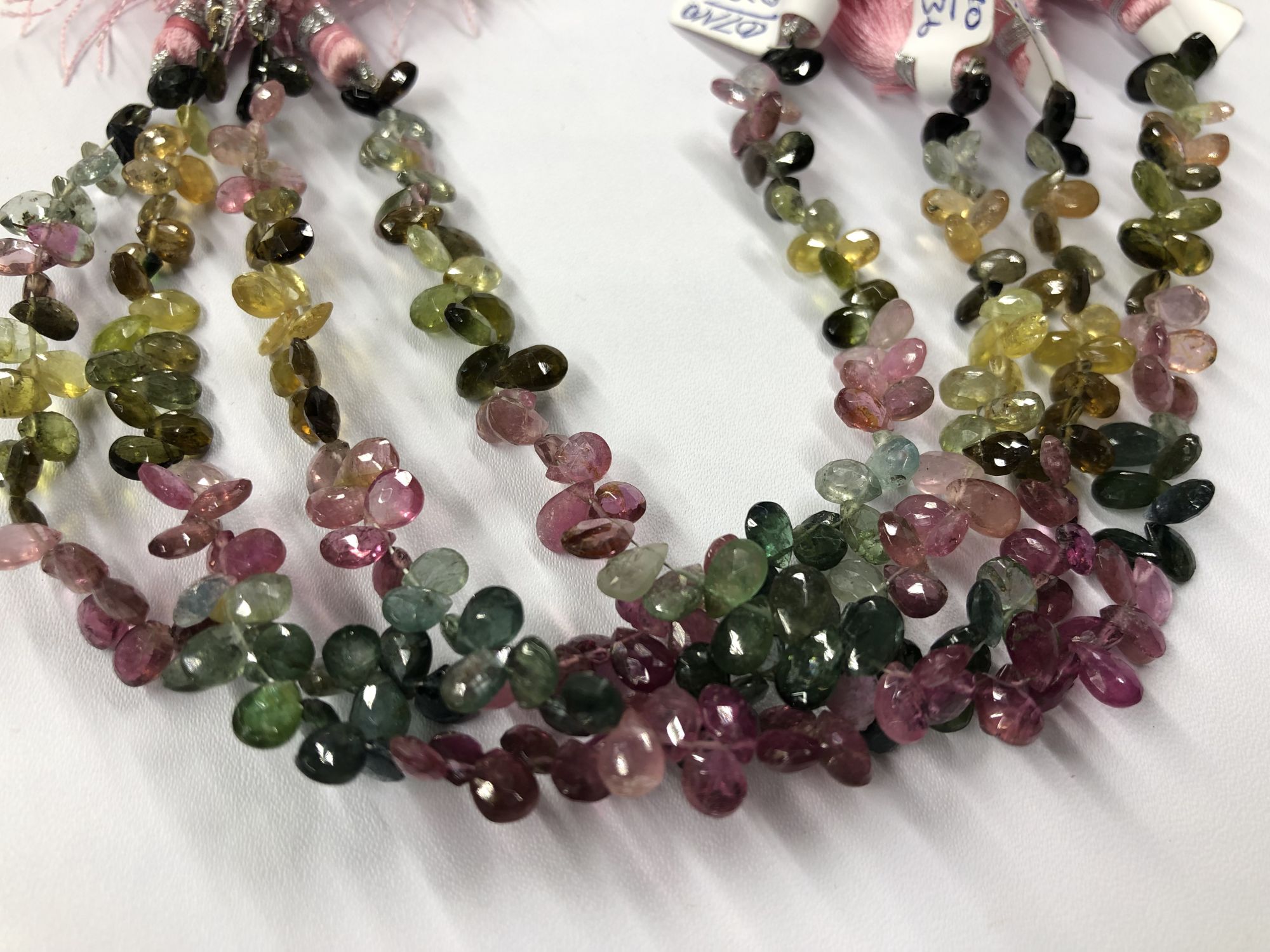 Watermelon Tourmaline Pears Faceted