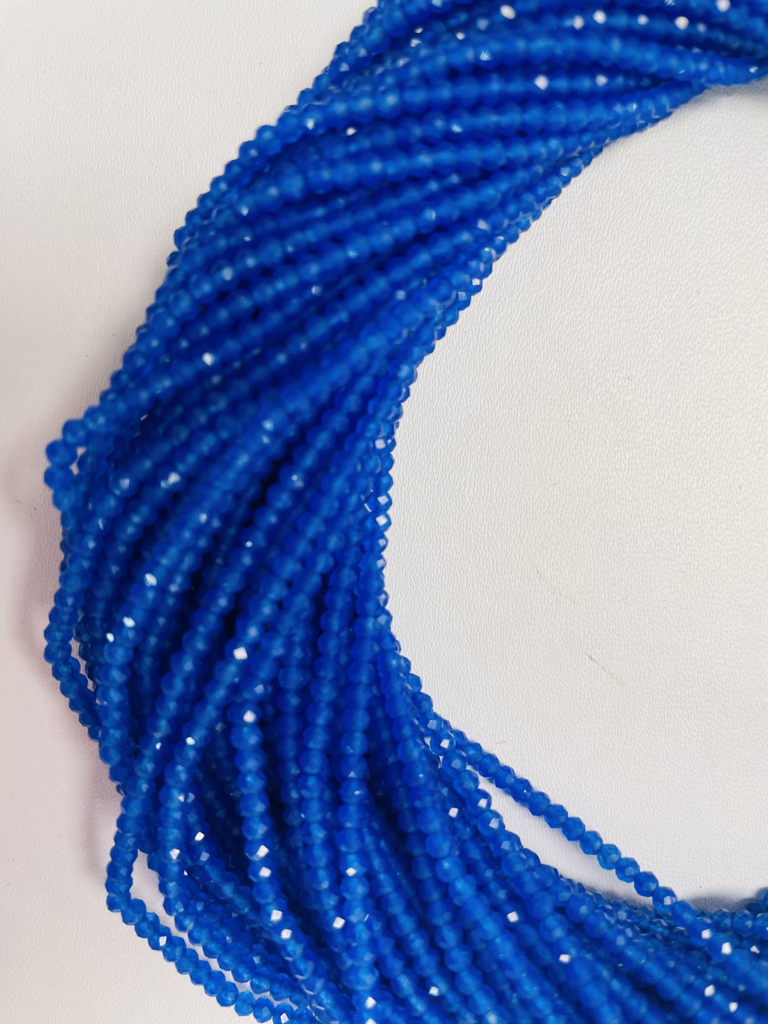 Blue Onyx Rondelle Faceted