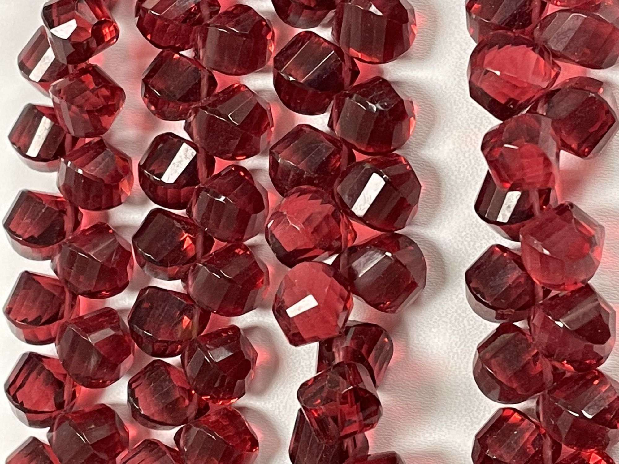 Rubilite Hydro Quartz Funky Cut Faceted