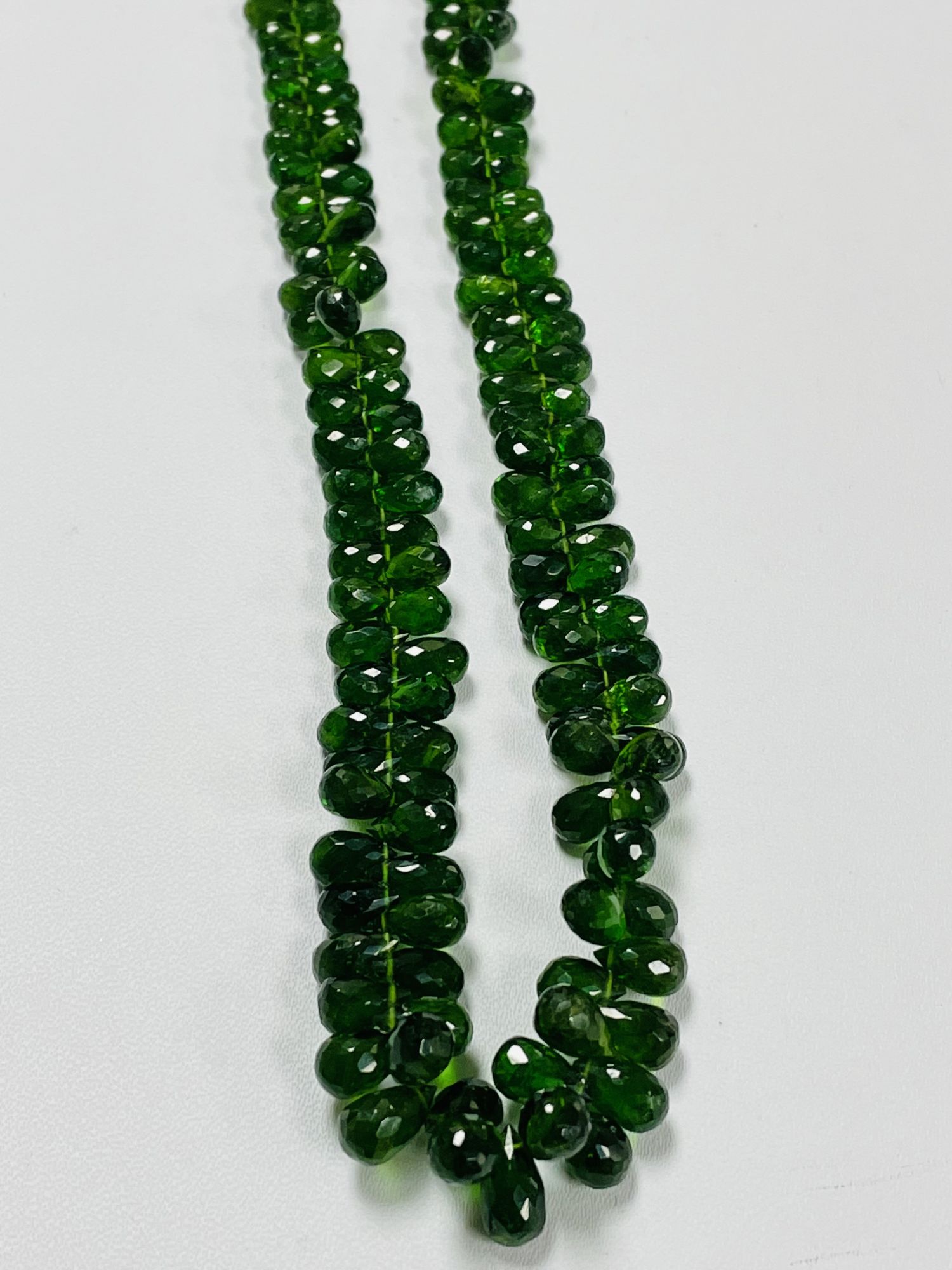 Chrome Diopside Drop Faceted