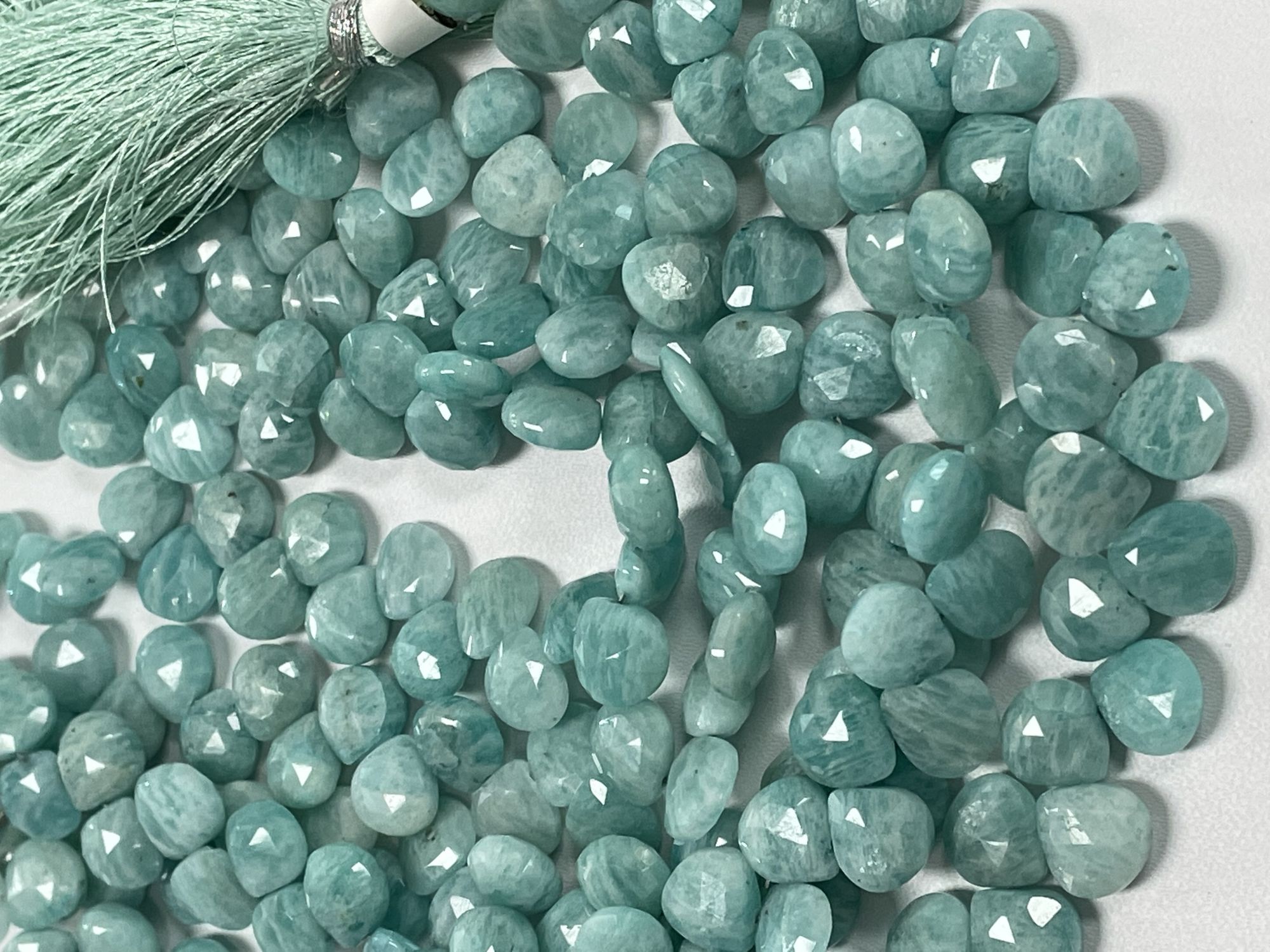 Amazonite Heart Faceted