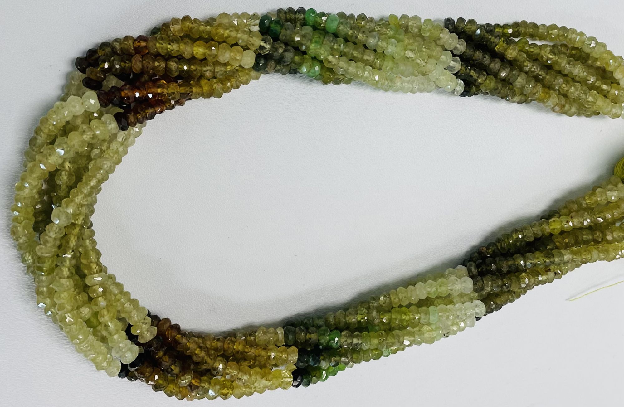 Shaded Grossular Garnet Rondelle Faceted