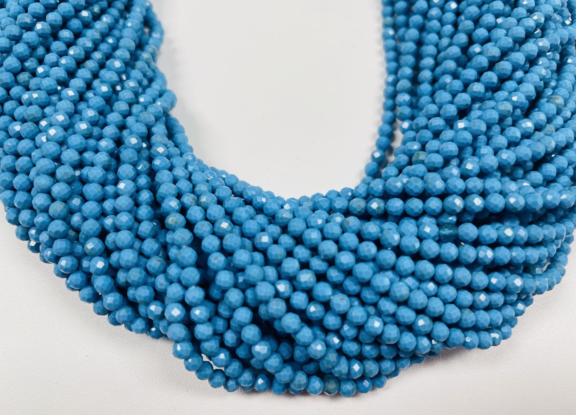 Howlite Rondelles Faceted