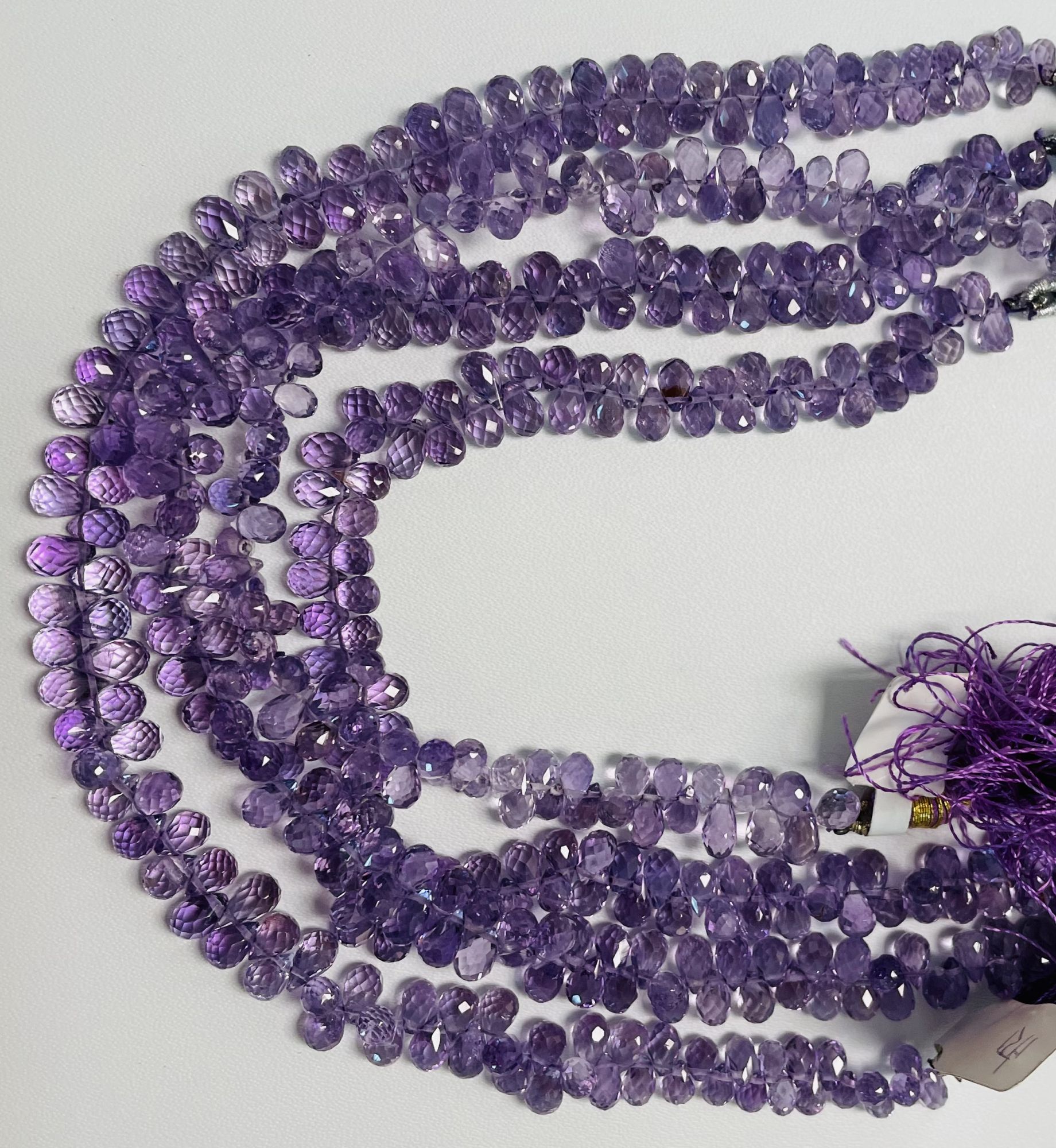 Purple Amethyst Drop Faceted