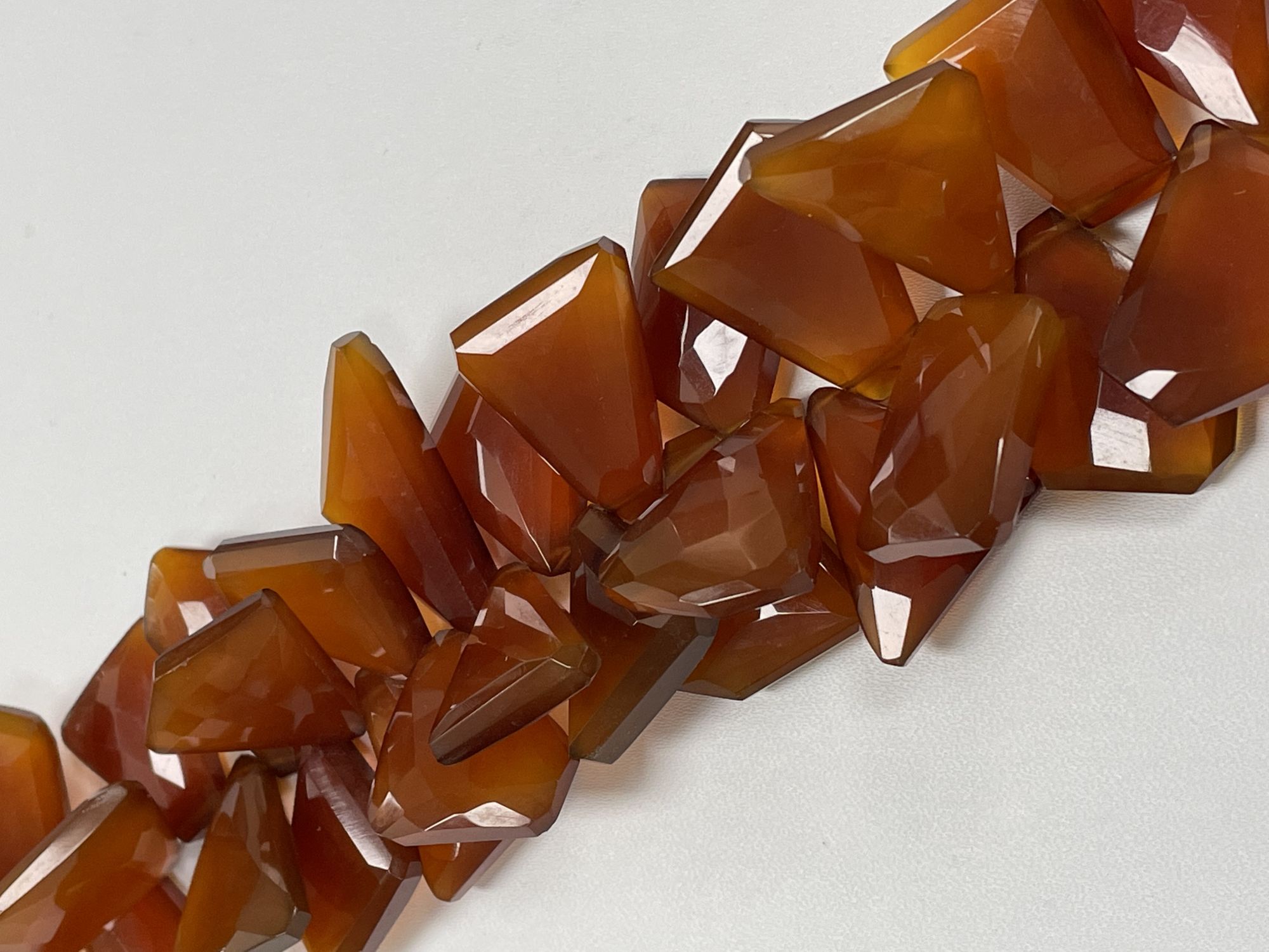 Brown Chalcedony Funky Cut Faceted