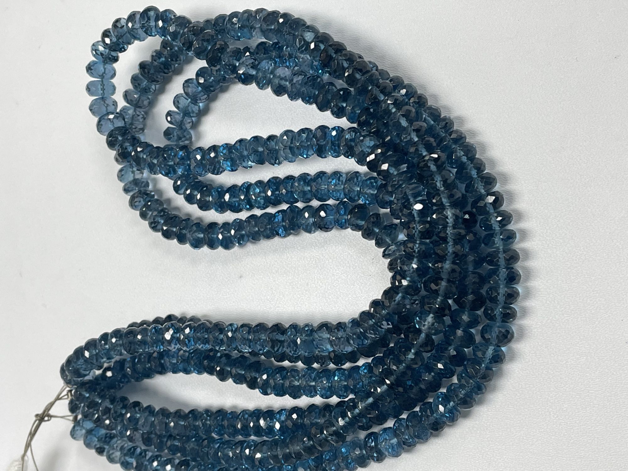 London Blue Topaz Rondelle Faceted