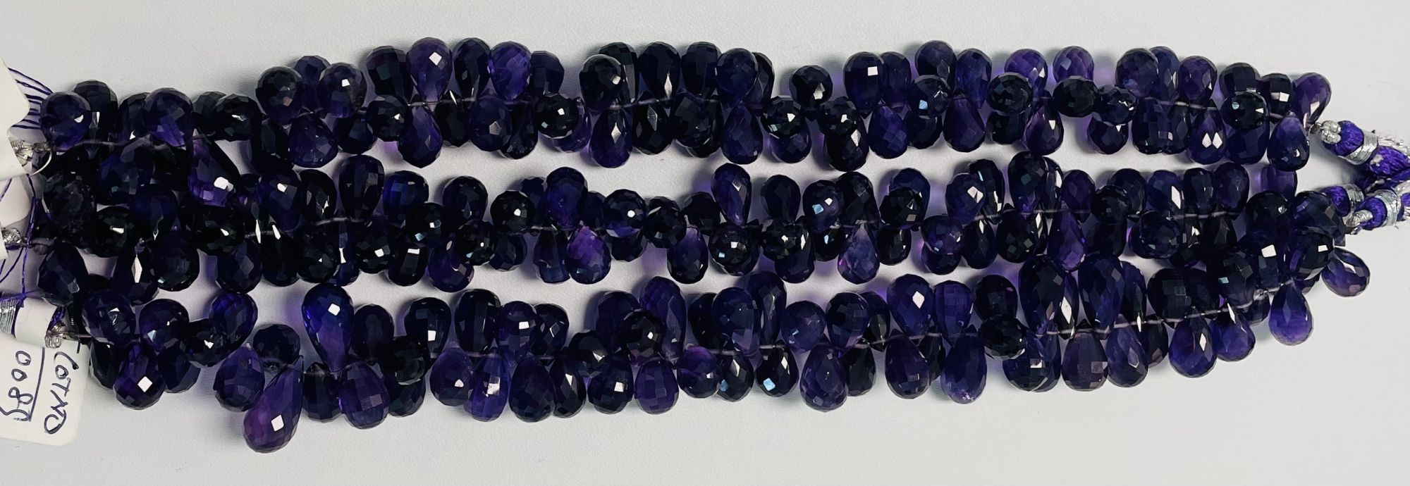 Purple Amethyst Drop Faceted