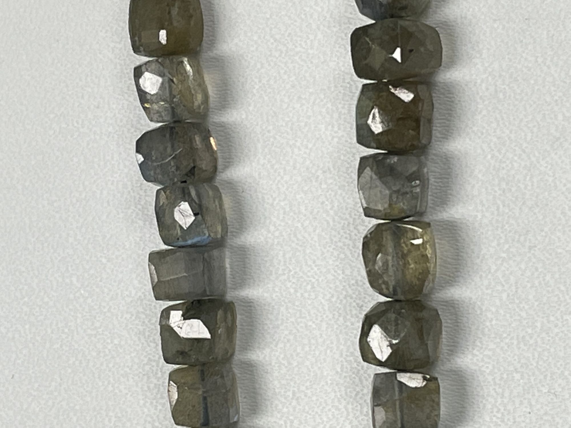 Labradorite Cubes Faceted