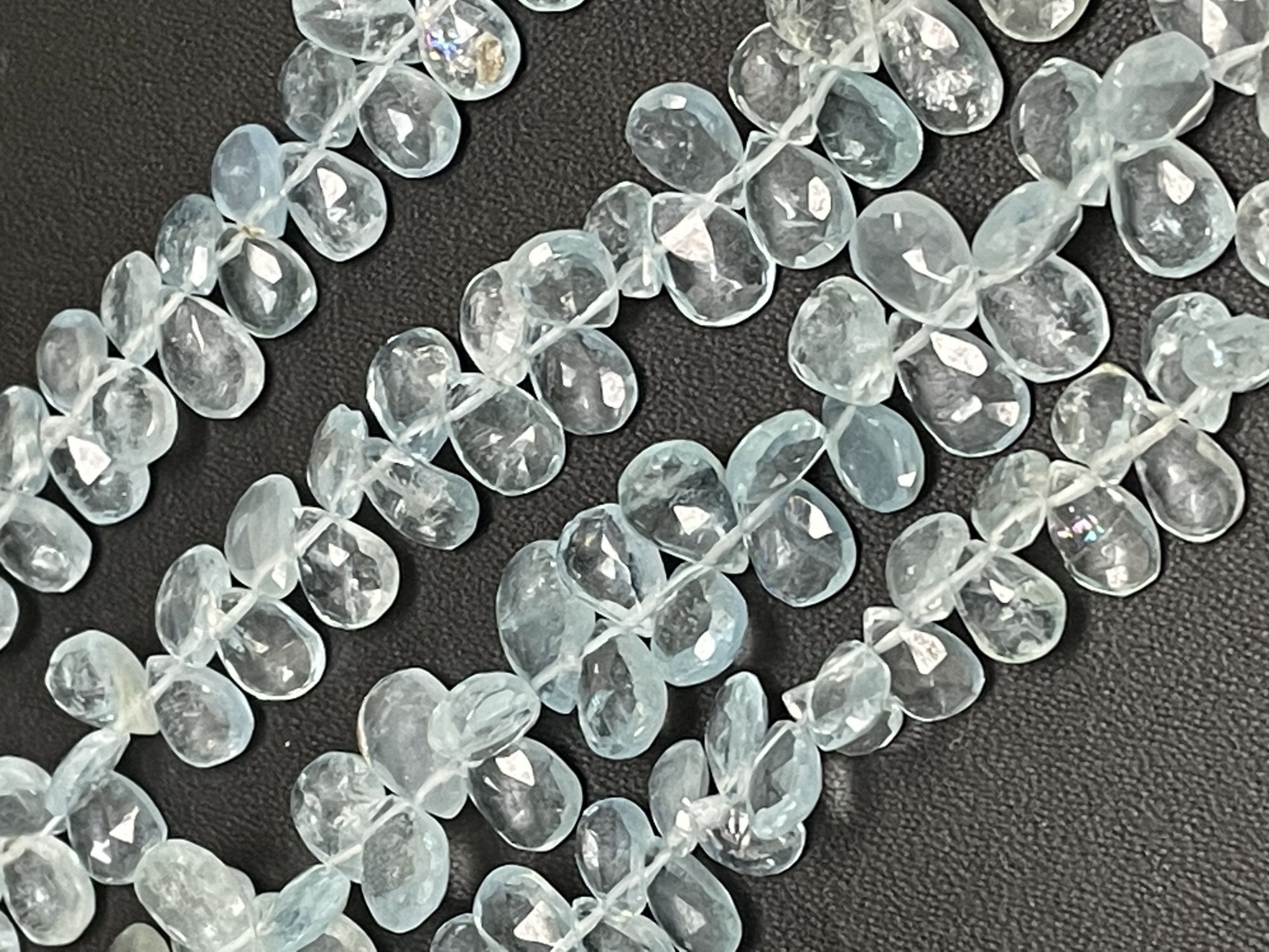 Aquamarine Pear Faceted