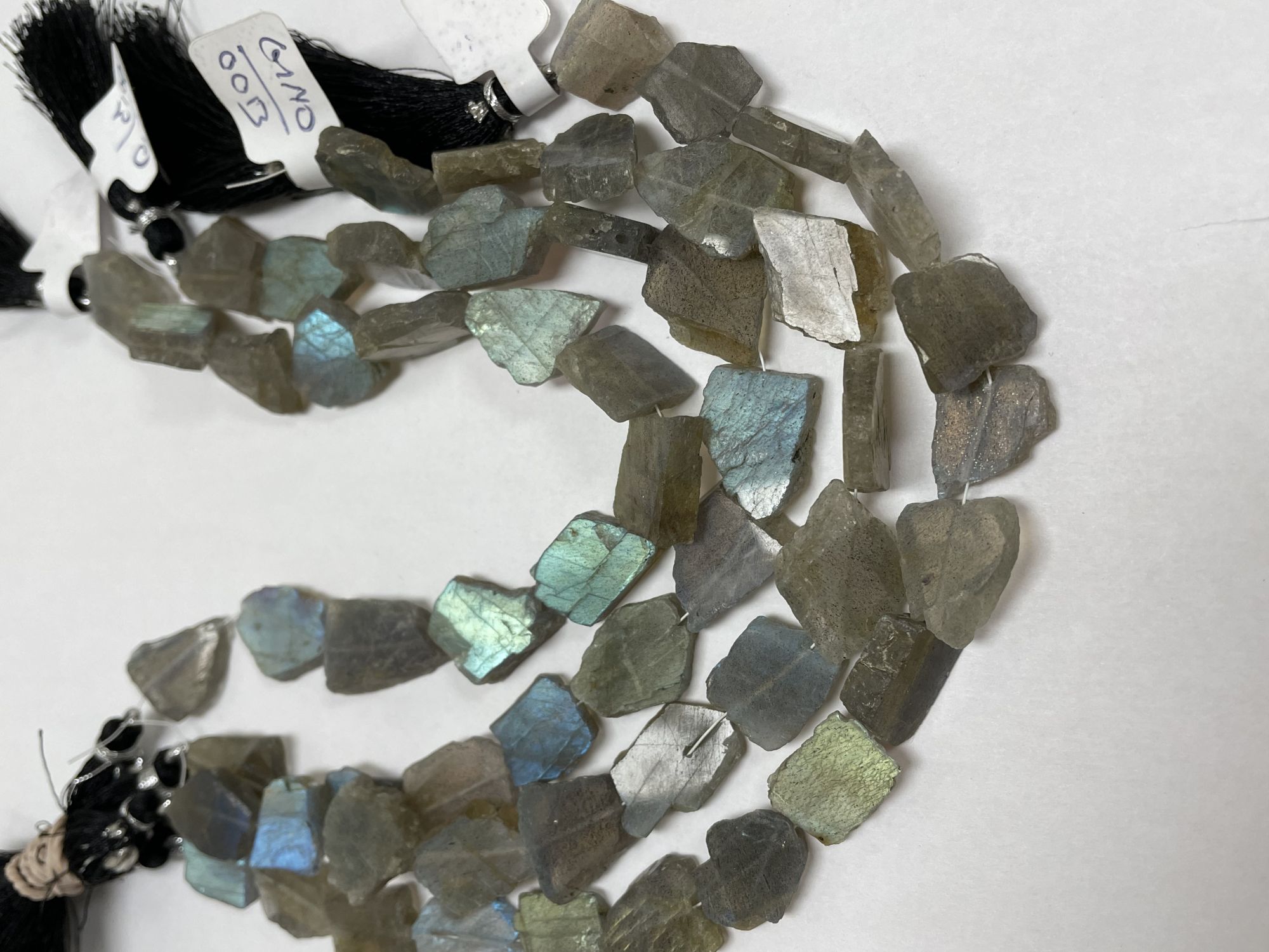 Labradorite Rough Slice Faceted