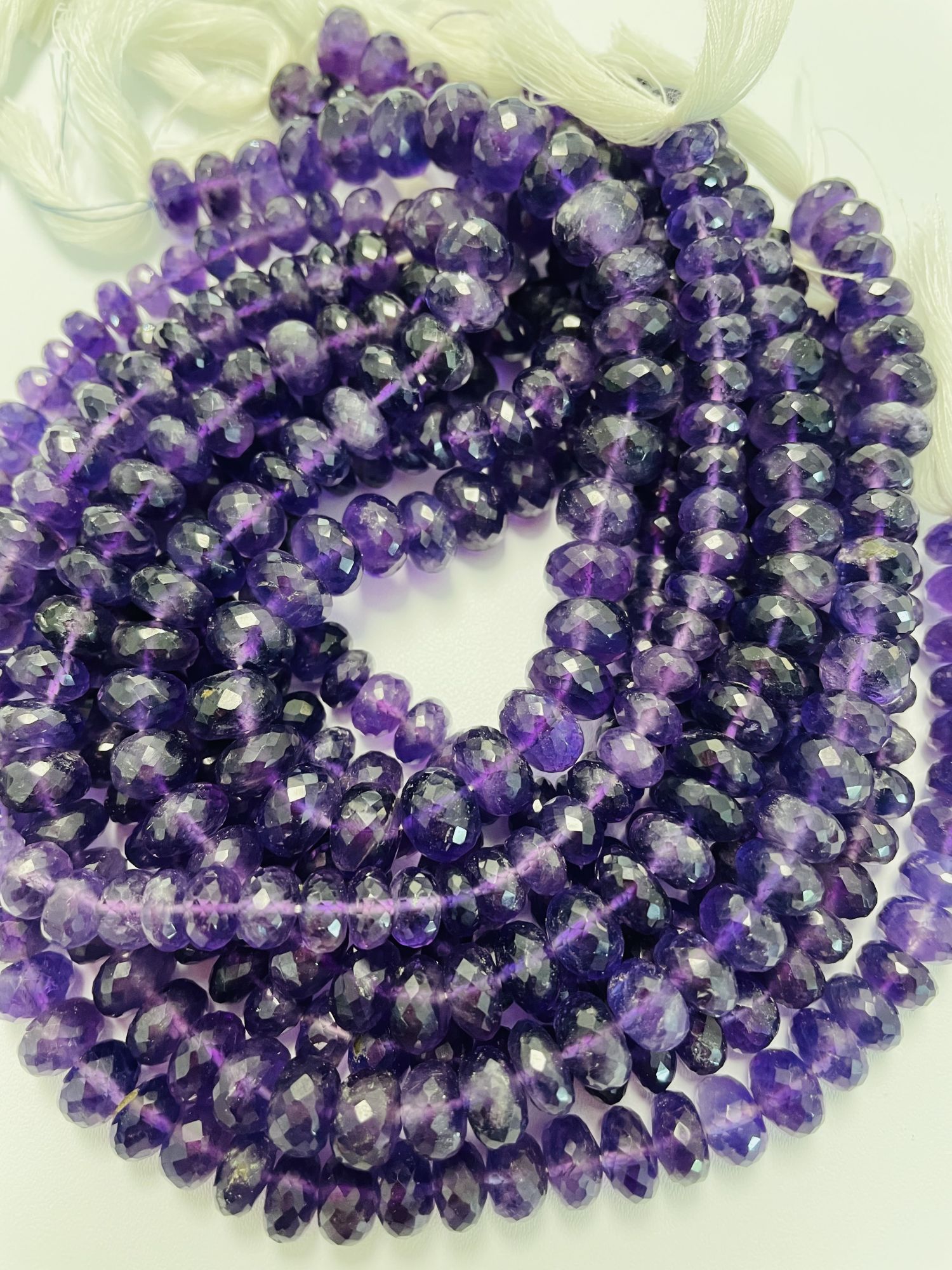 Purple Amethyst Rondelle Faceted