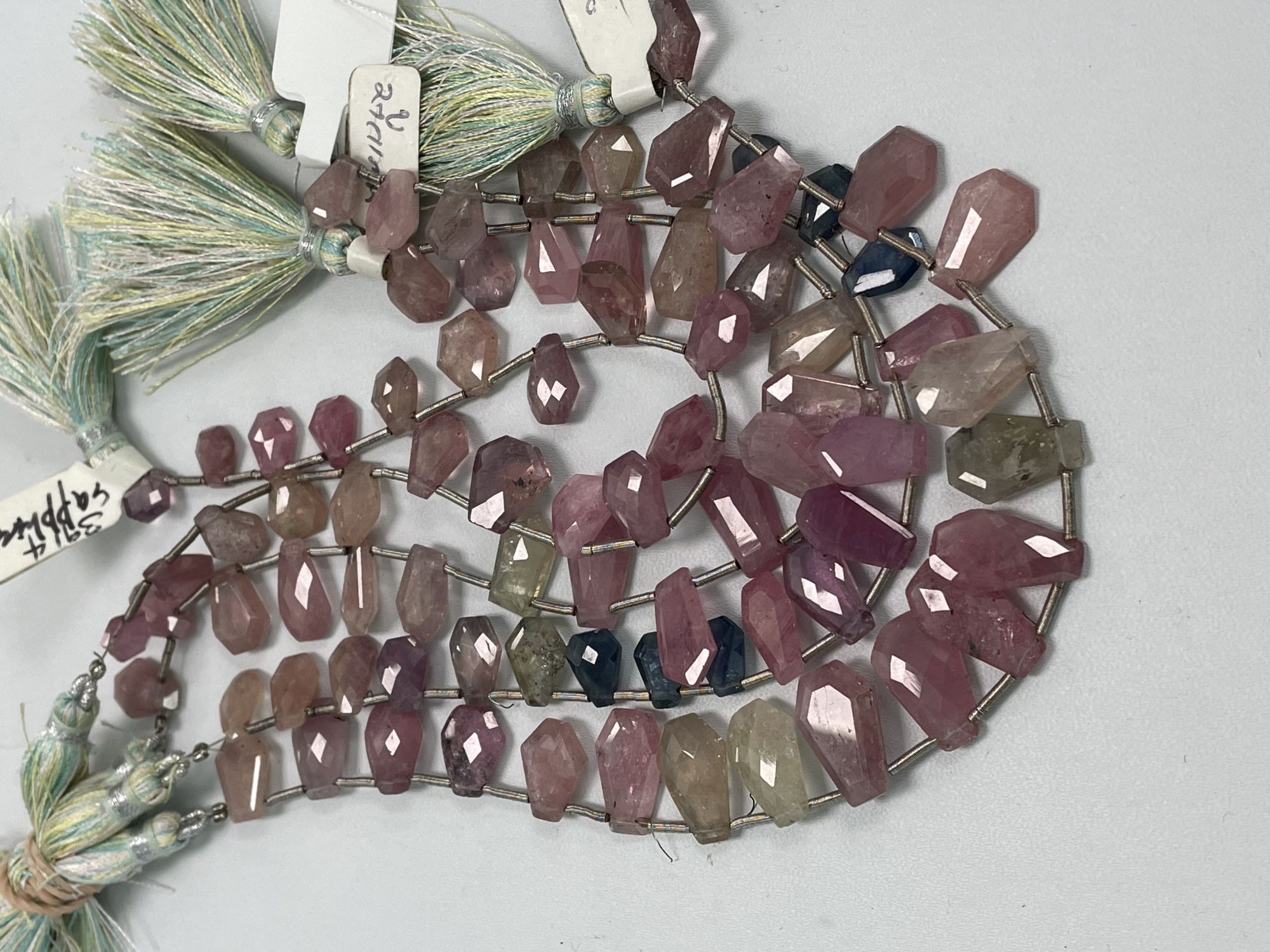 Multi Color Sapphire Funky Cut Faceted