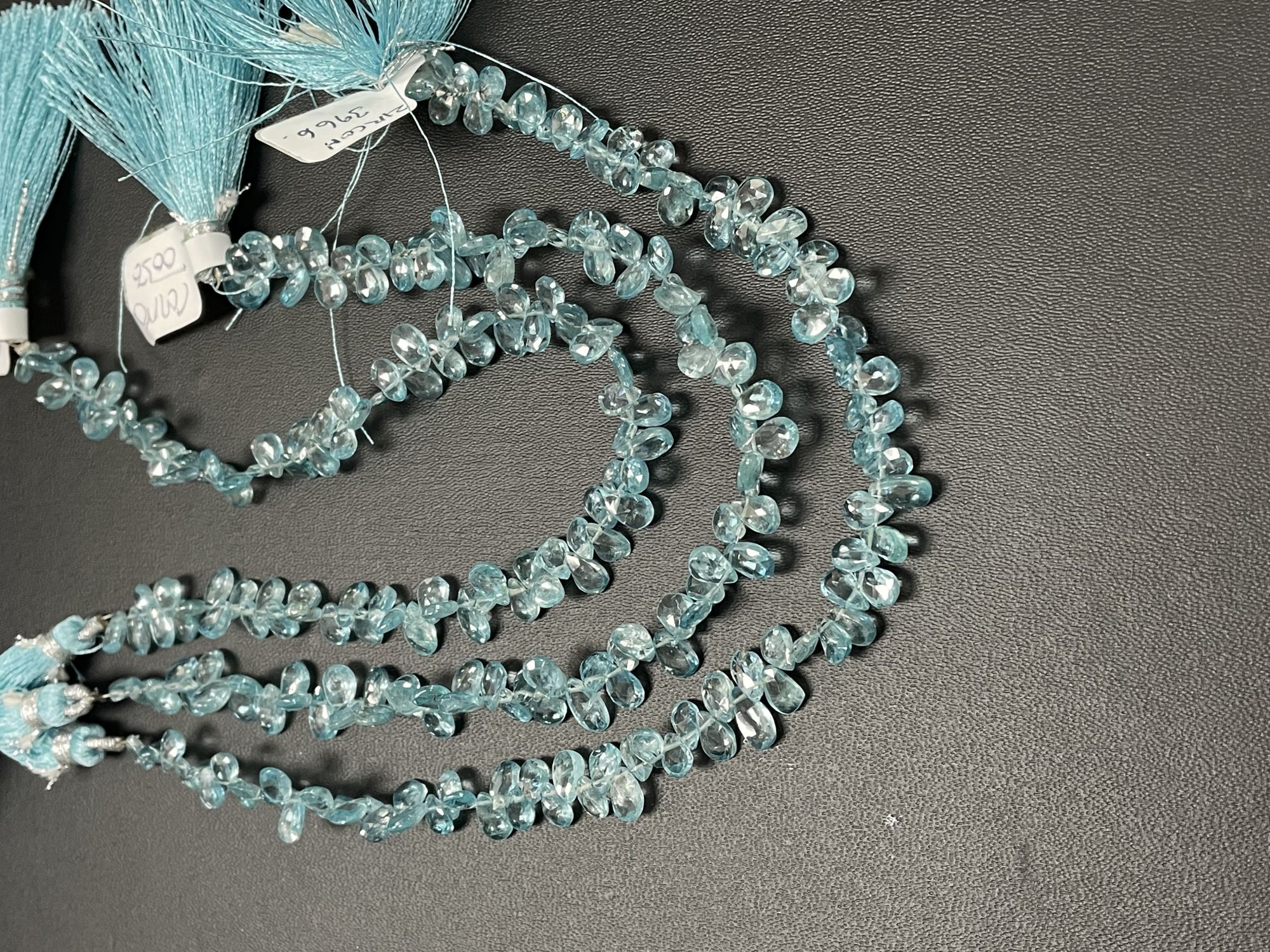 Blue Zircon Pear Faceted