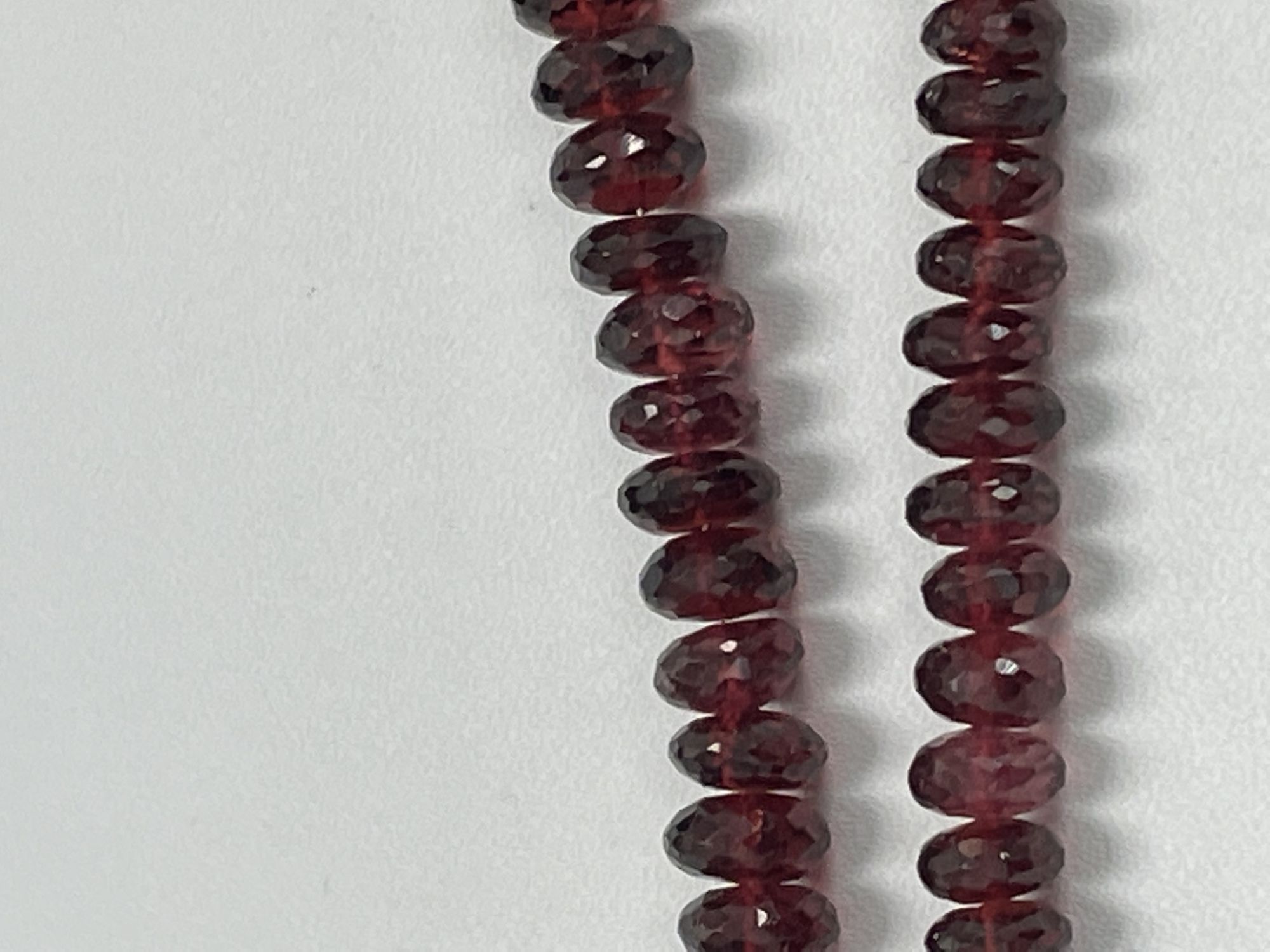 Red Garnet Rondelle Faceted