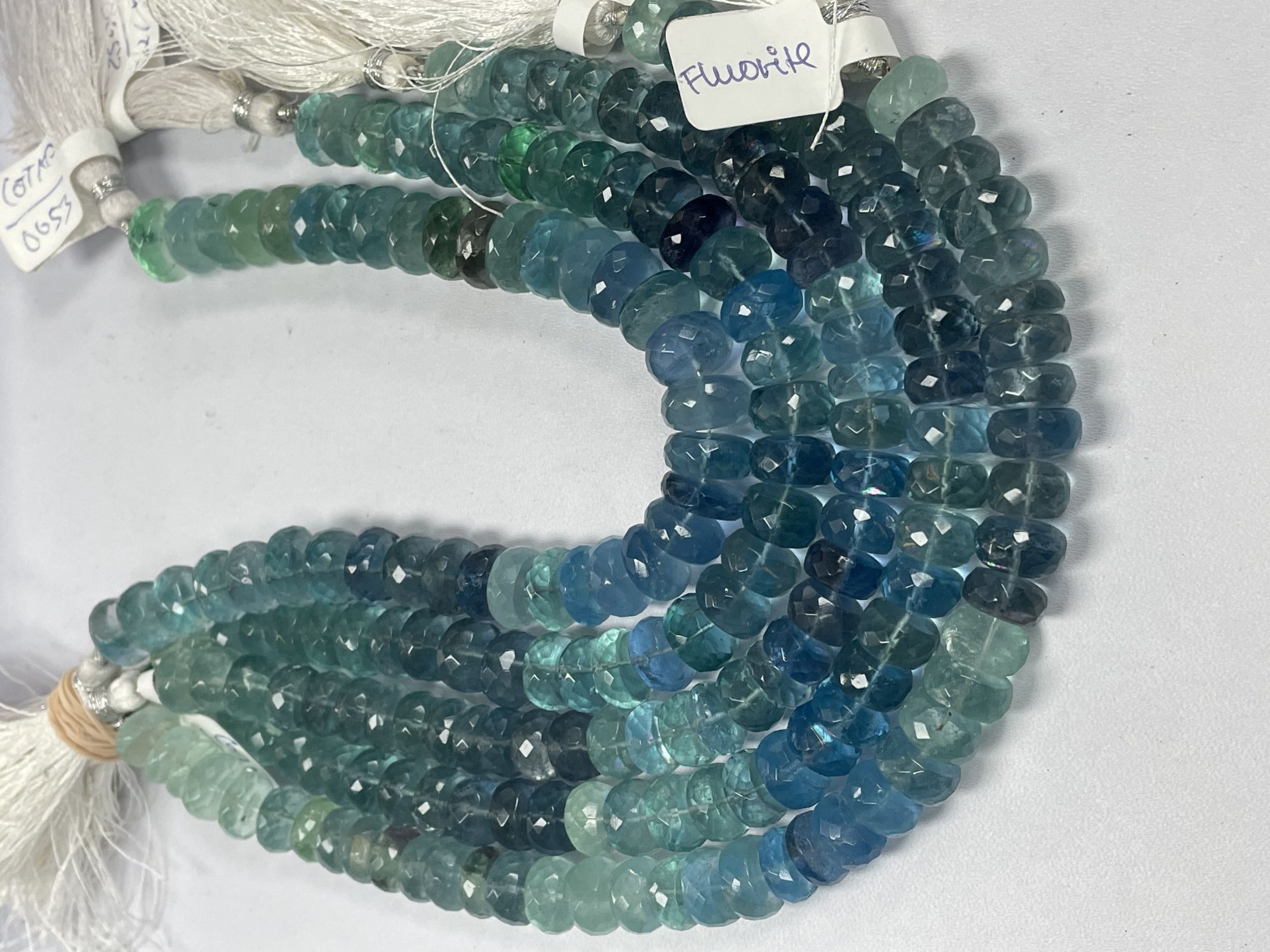 Fluorite Rondelles Faceted