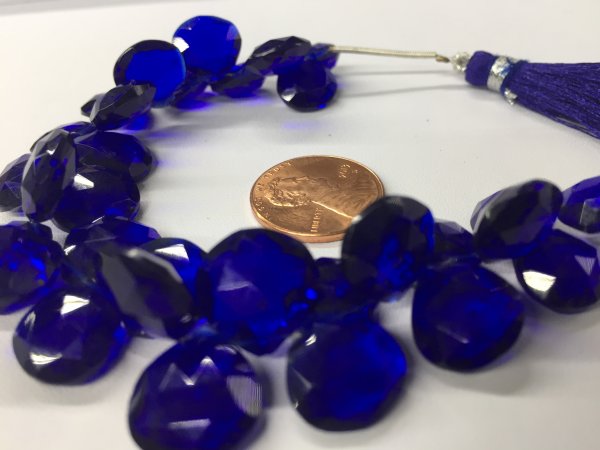 Dark blue Hydro Quartz Faceted