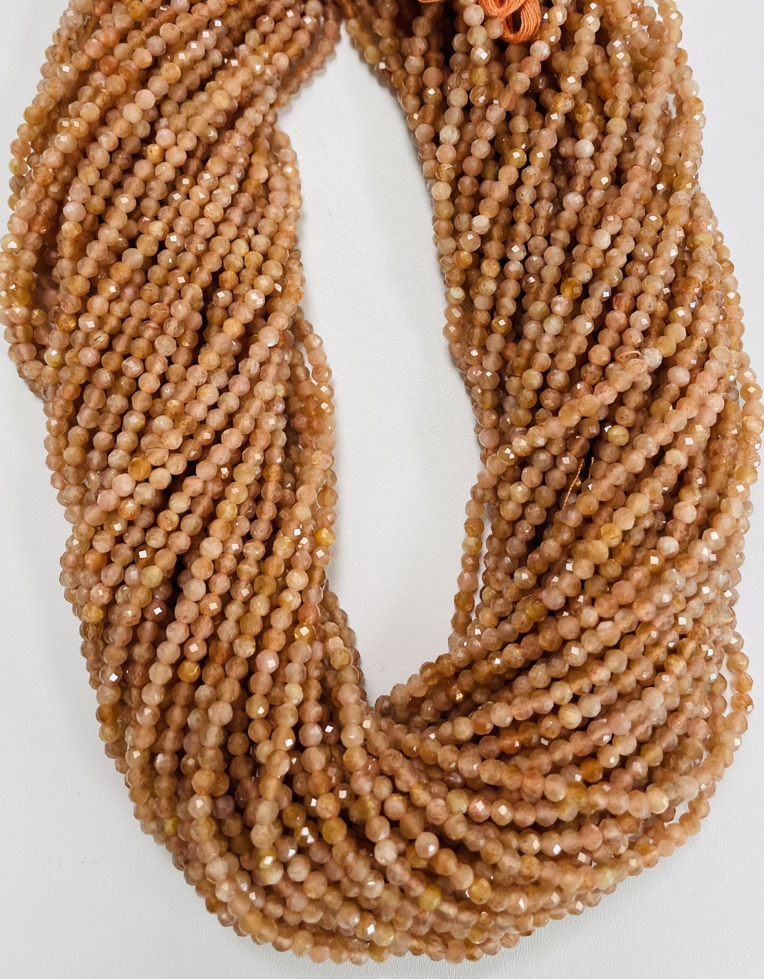 Sunstone Rondelle Faceted