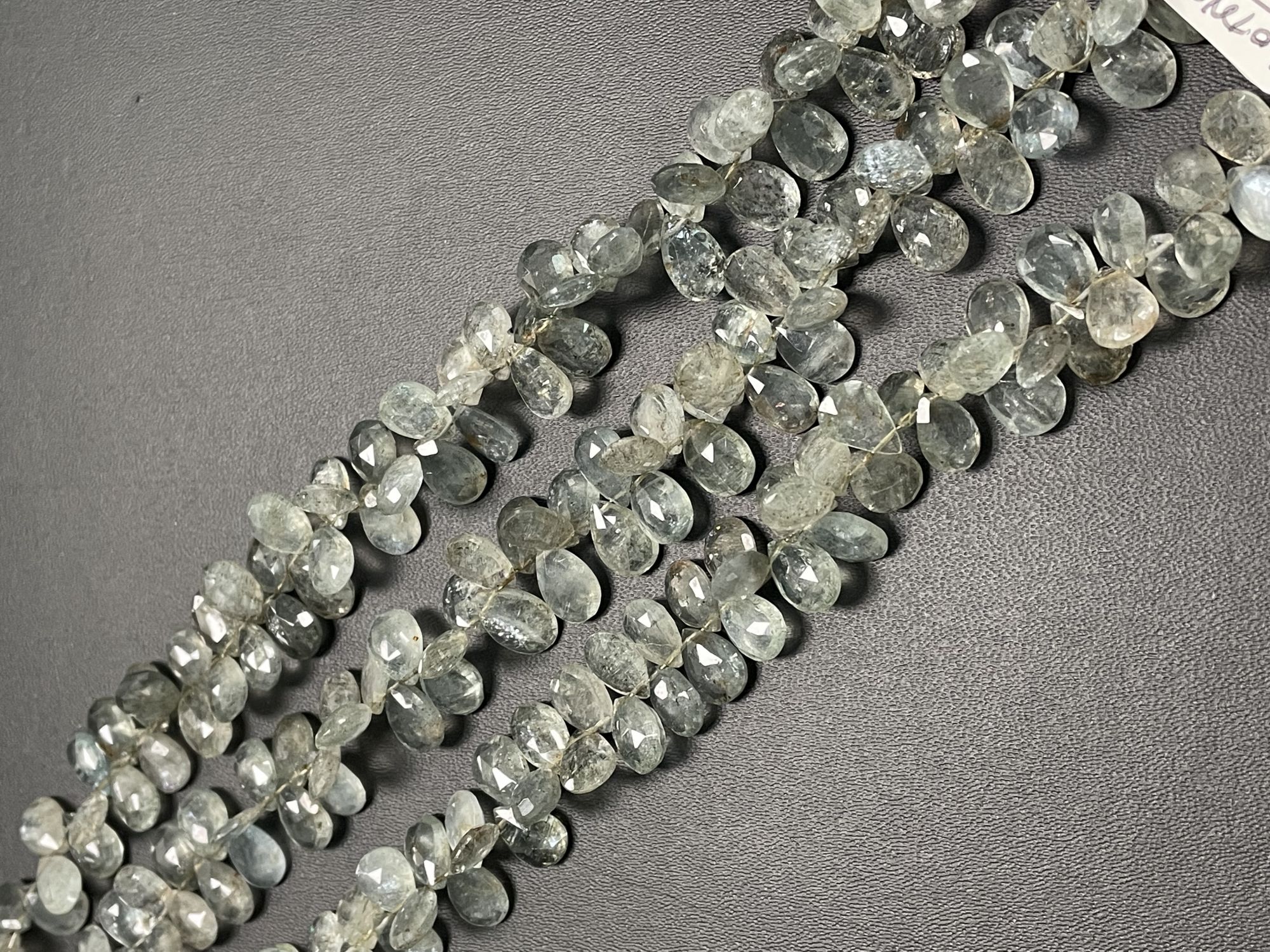 Moss Aquamarine Pear Faceted