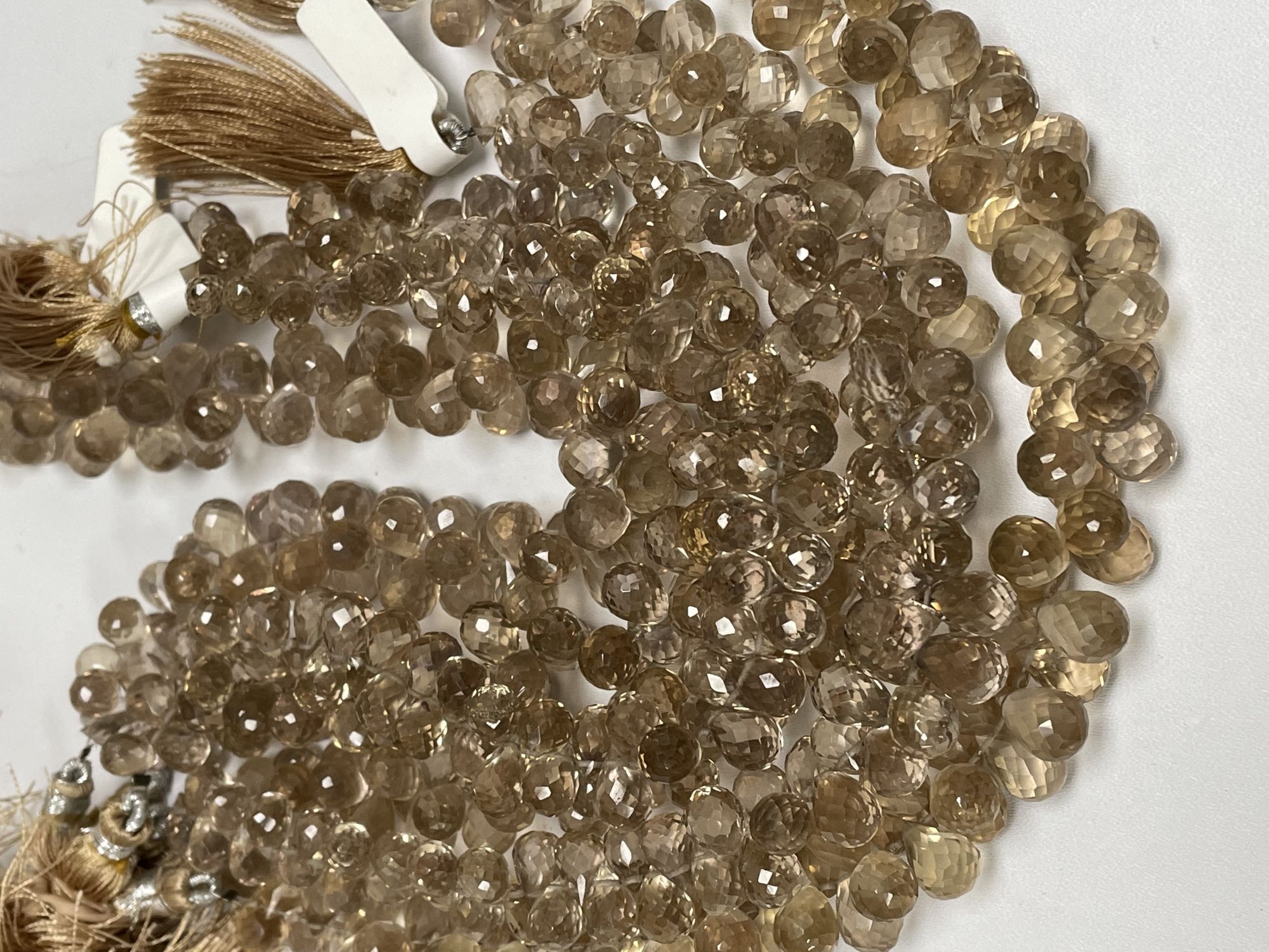 Champagne Quartz Drop Faceted