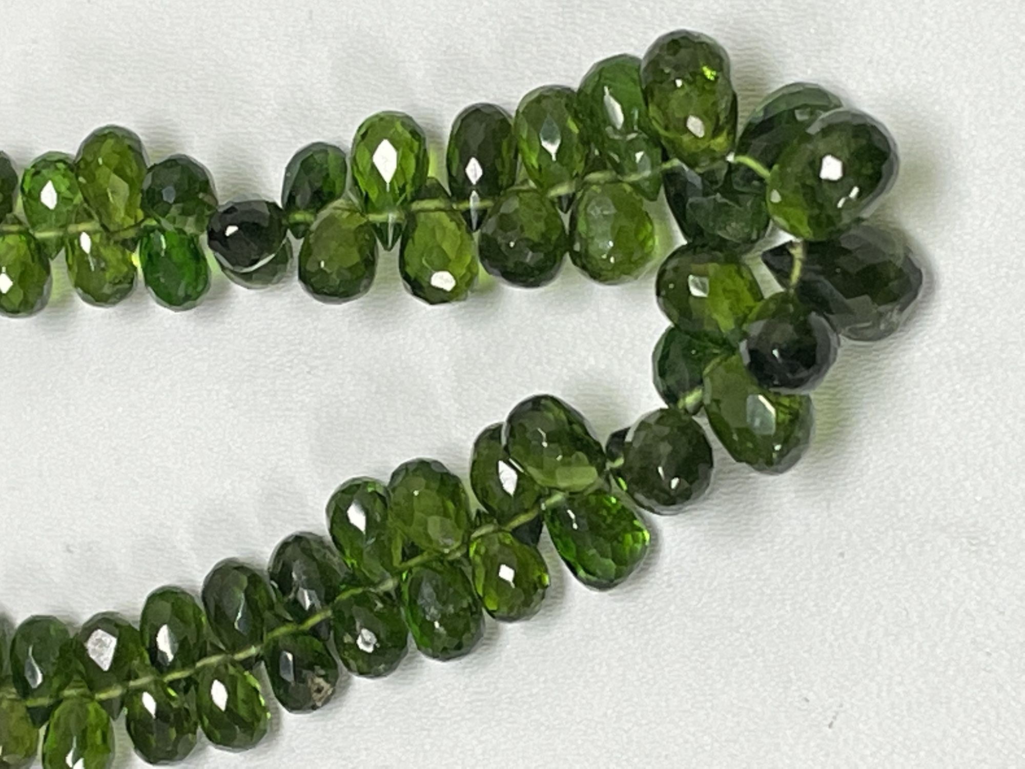 Chrome Diopside Drop Faceted