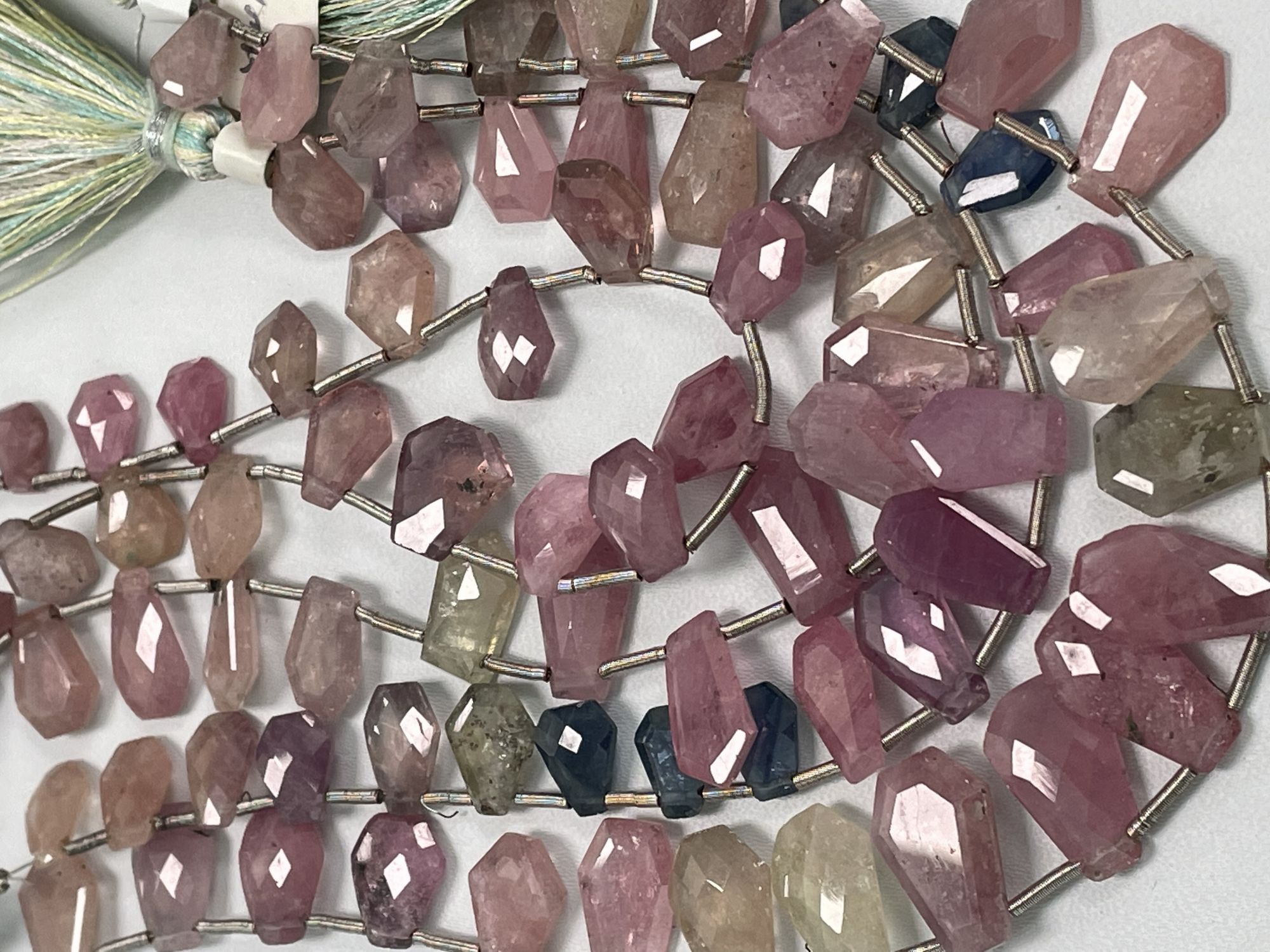 Multi Color Sapphire Funky Cut Faceted