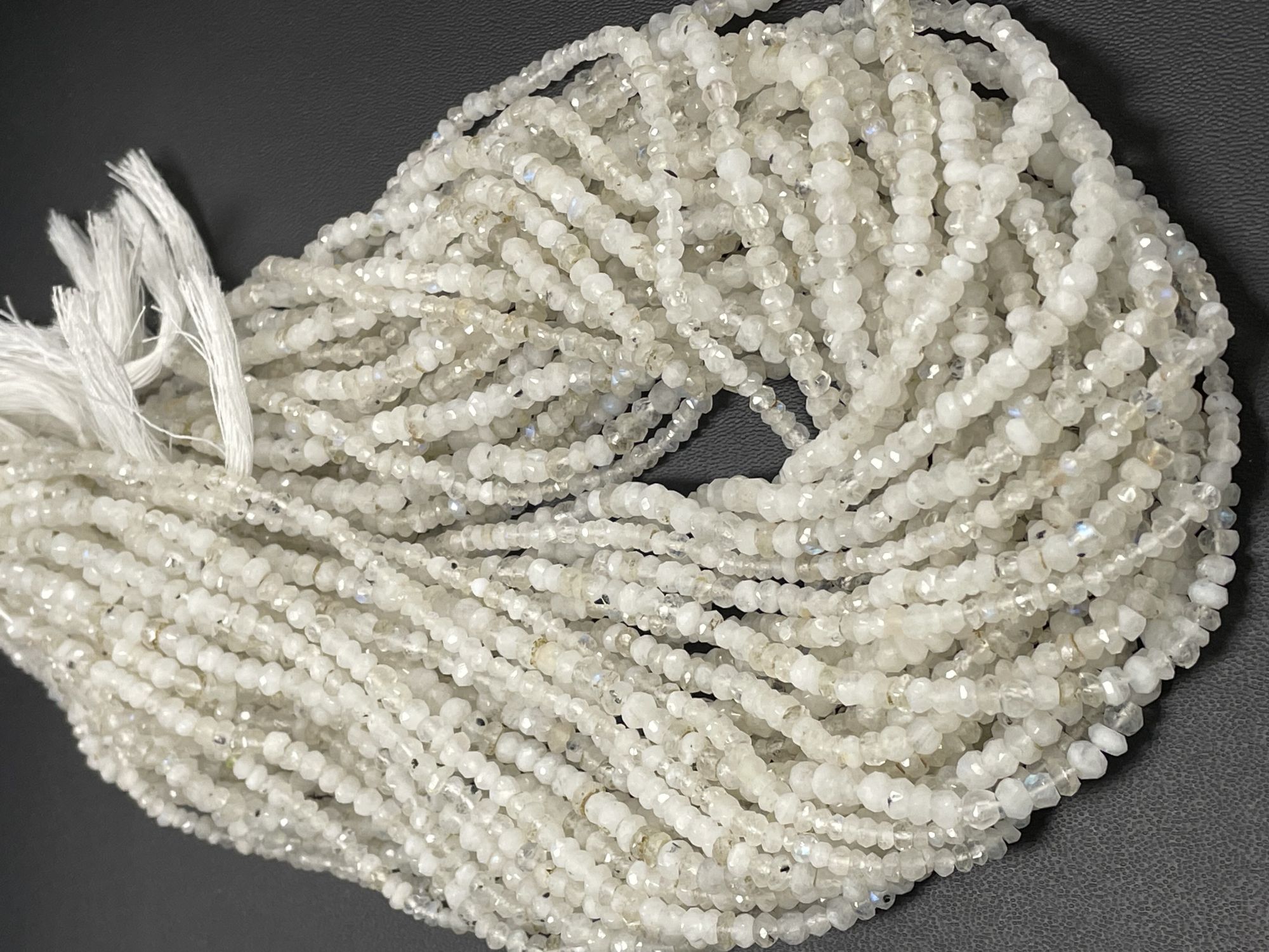 Moonstone Rondelle Faceted