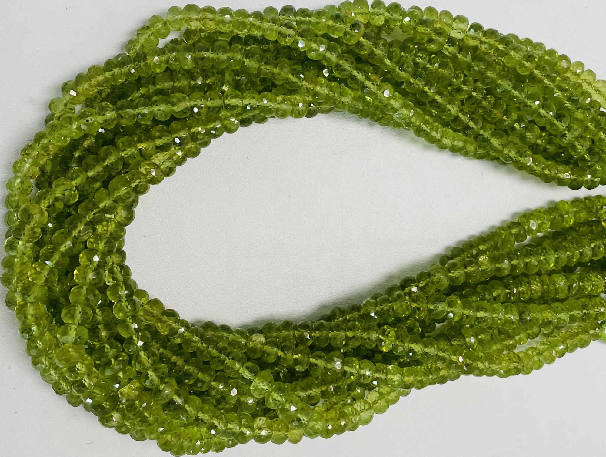 Peridot Rondelle Faceted