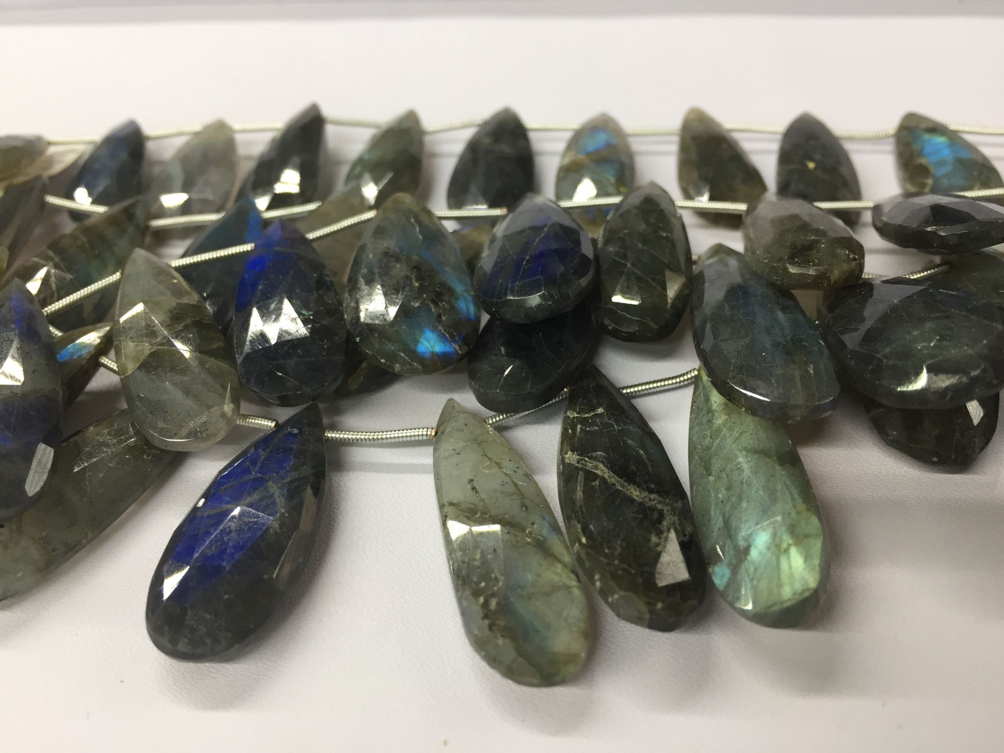 Labradorite Long Pears Faceted