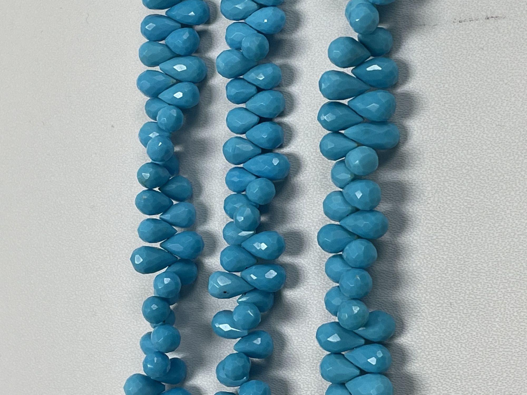Turquoise Drop Faceted