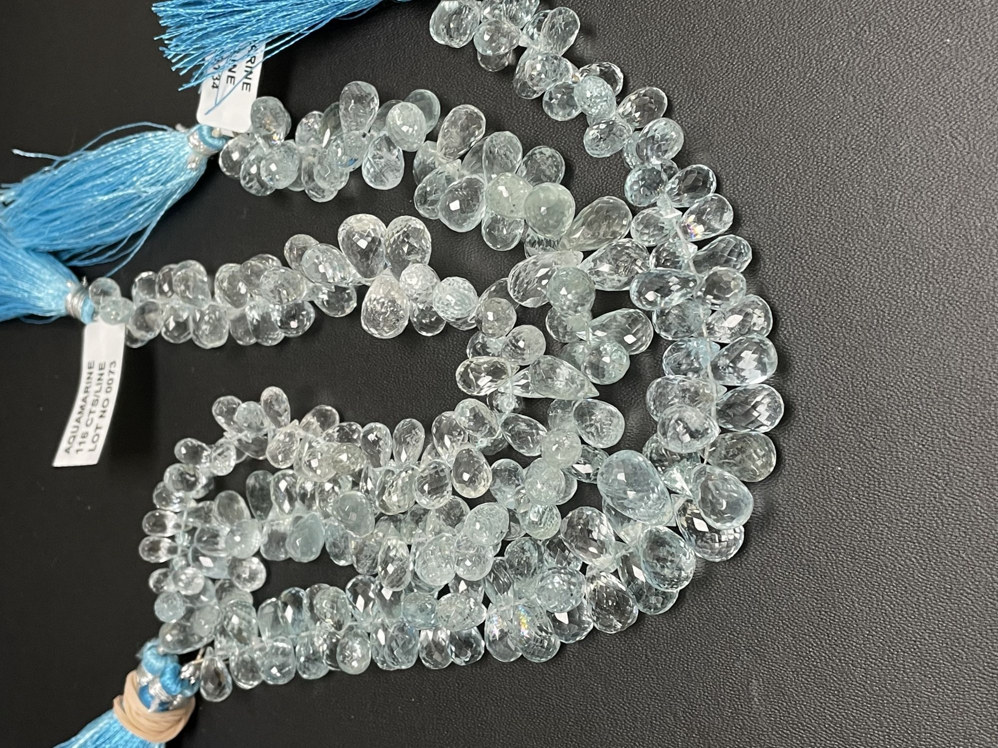 Aquamarine Drop Faceted