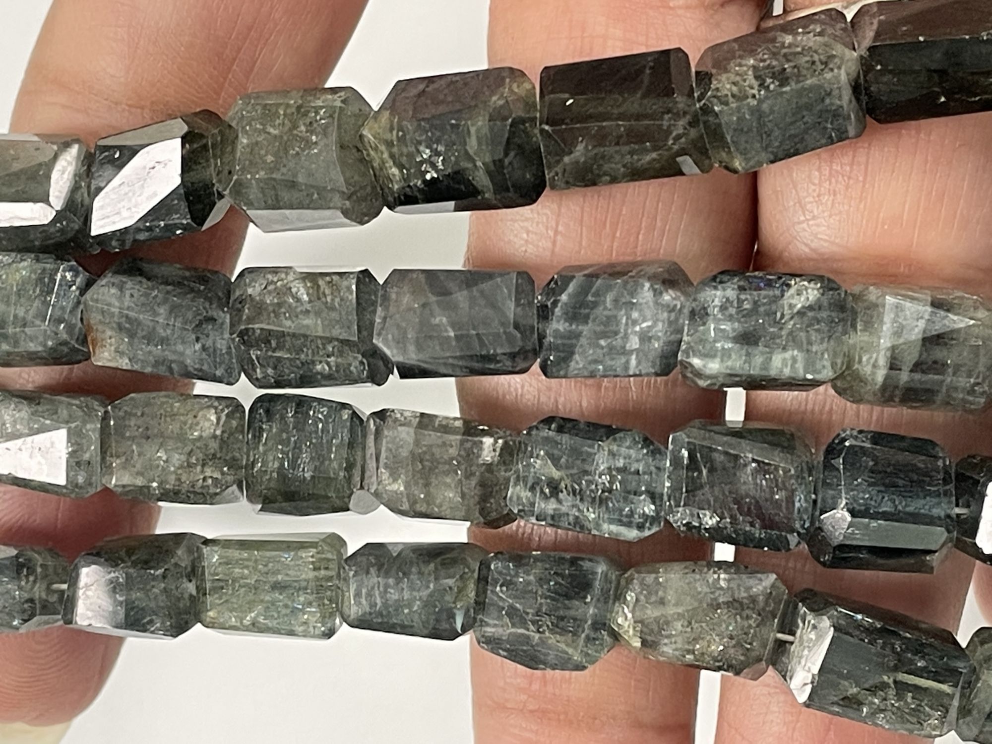 Moss Aquamarine Nugget Faceted