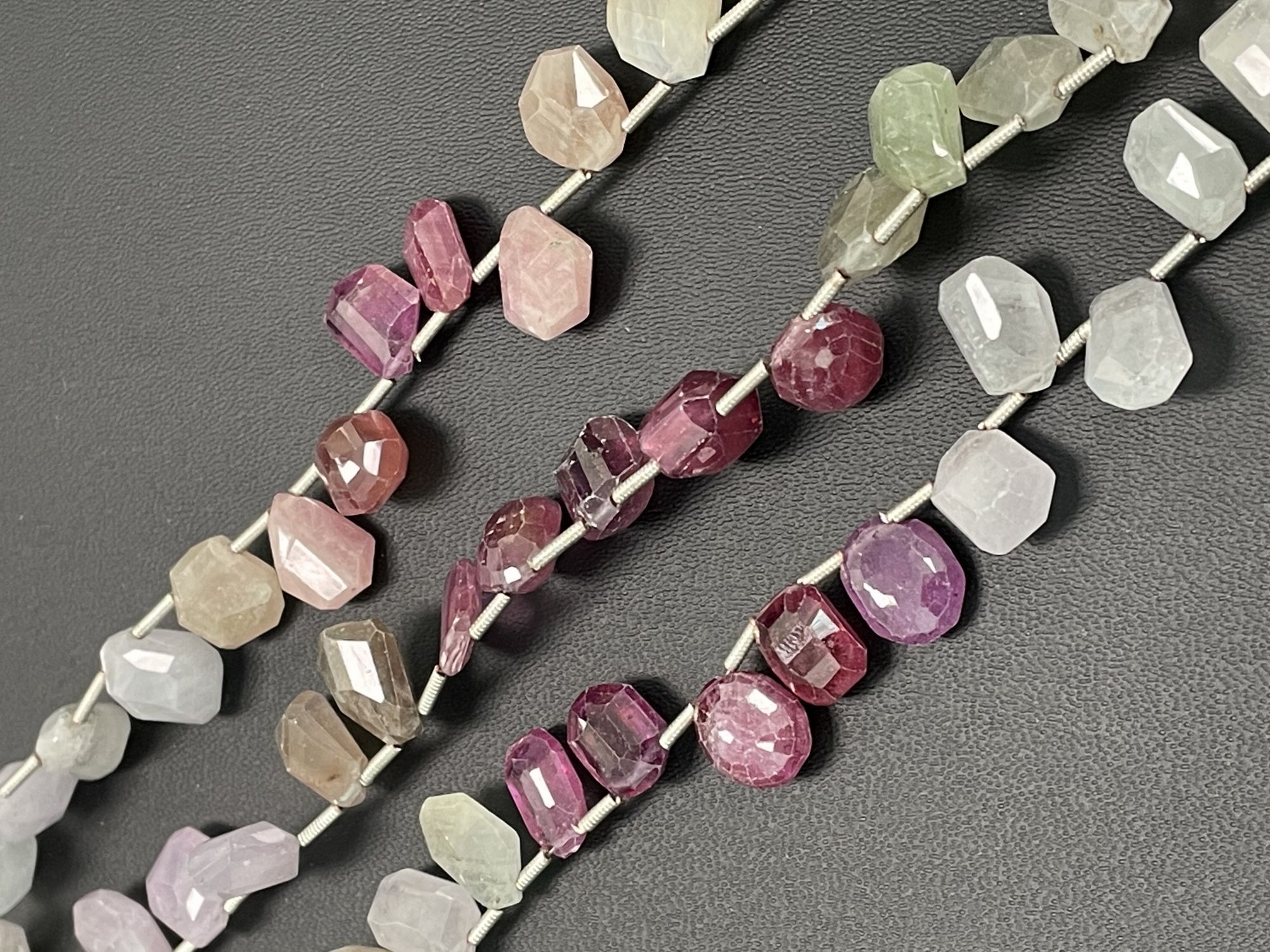 Multi Color Sapphire Funky Cut Faceted