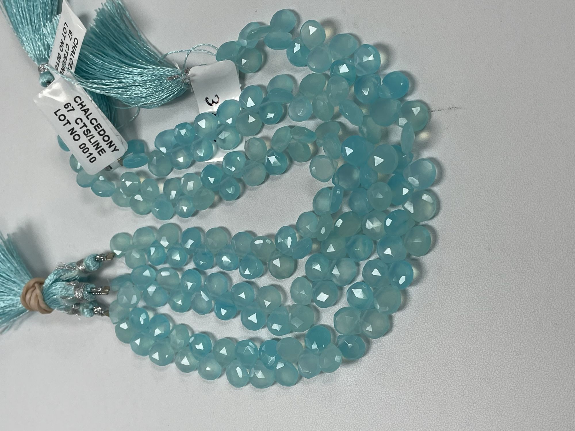 Aqua Chalcedony Heart Faceted
