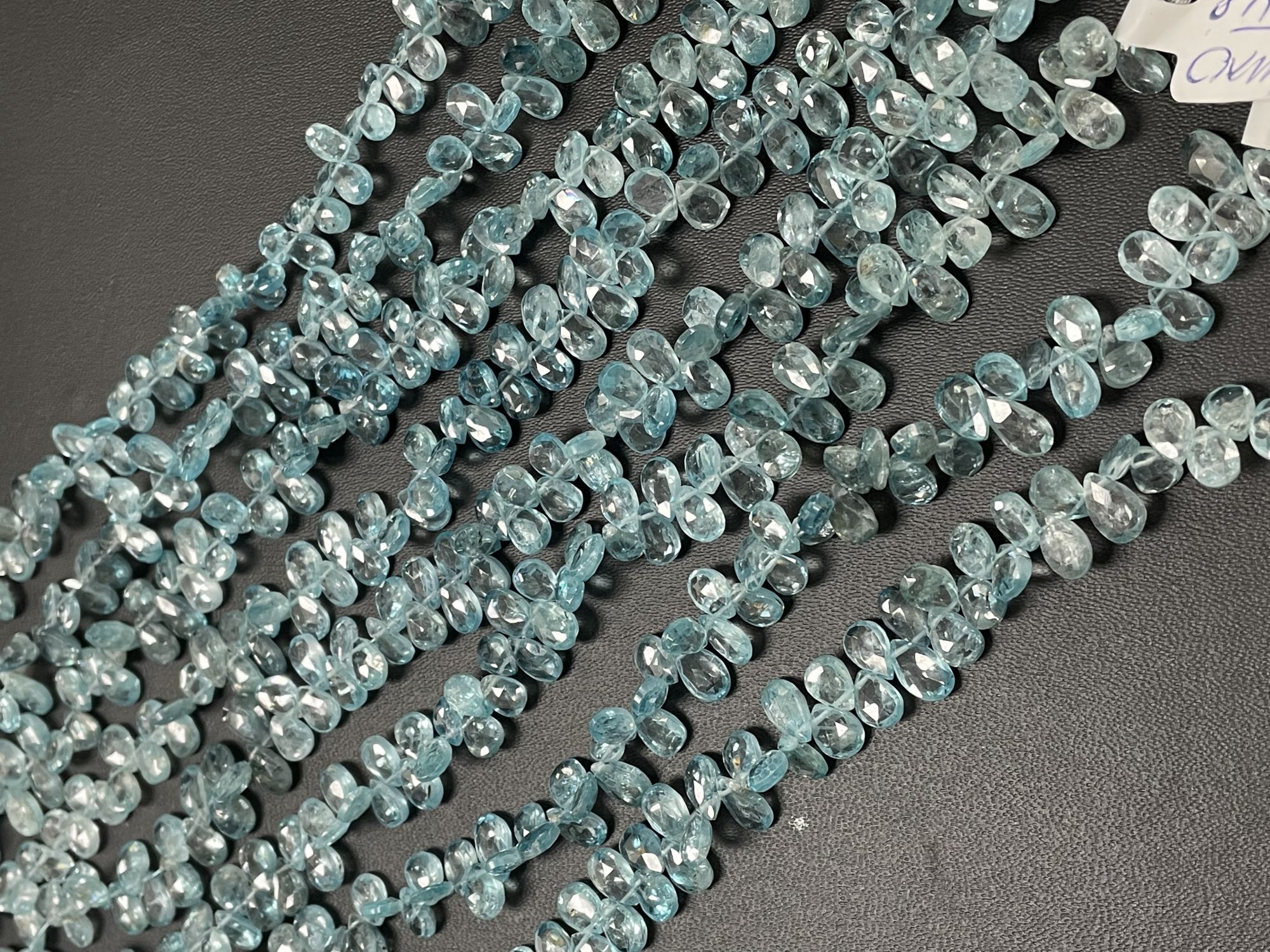 Blue Zircon Pear Faceted