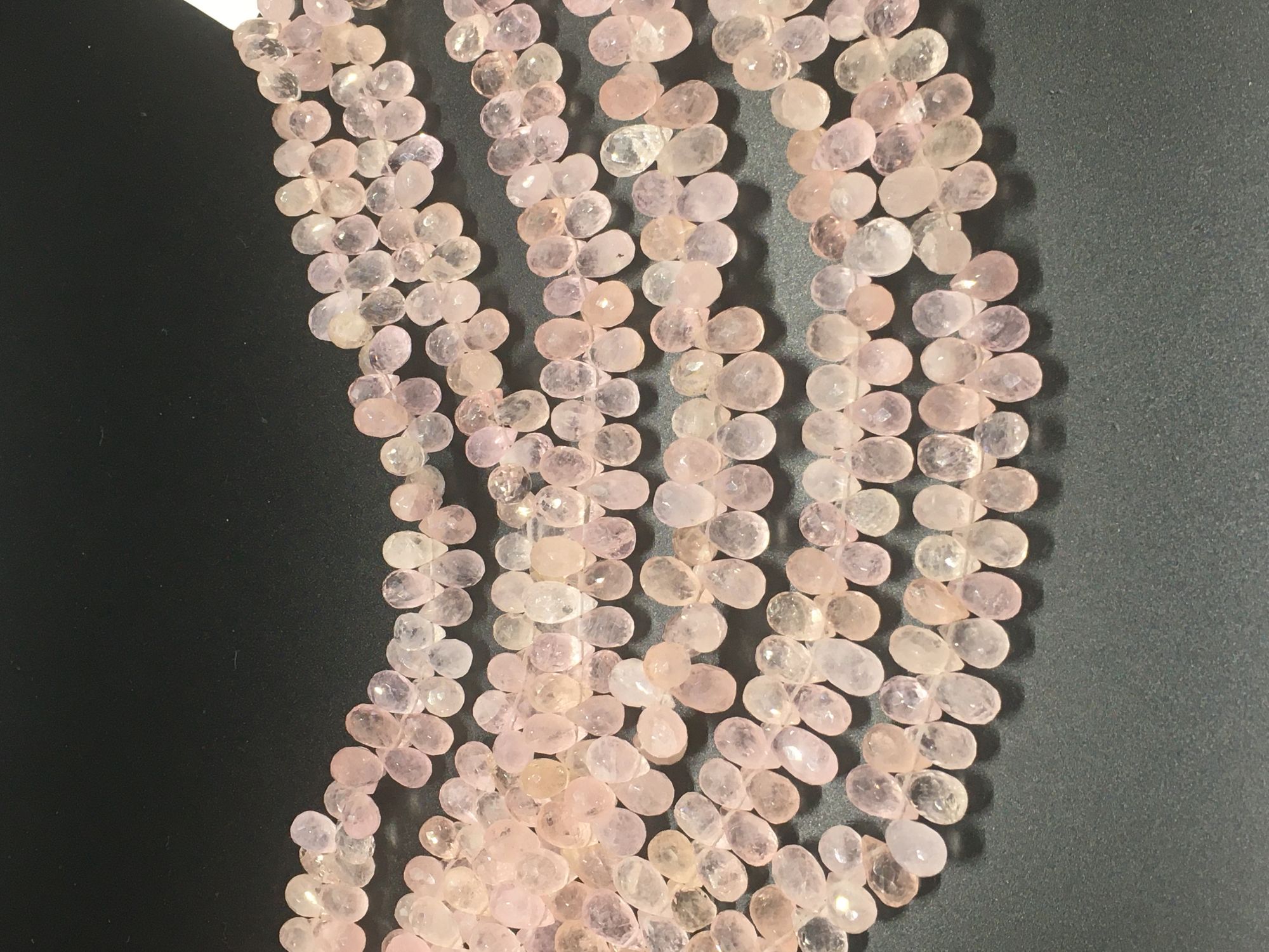 Morganite Drops Faceted