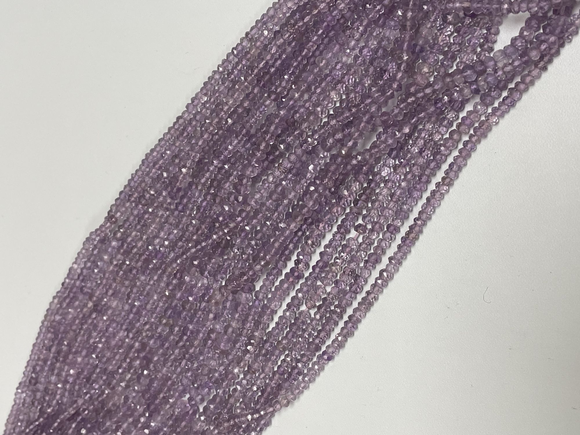 Pink Amethyst Rondelle Faceted