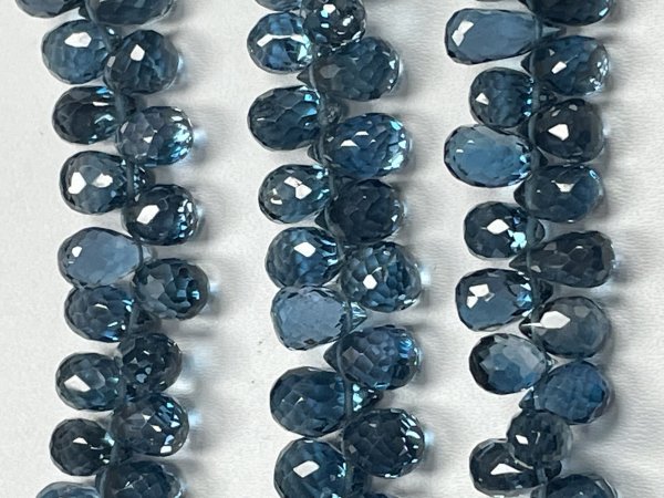 London Blue Topaz  Drop Faceted